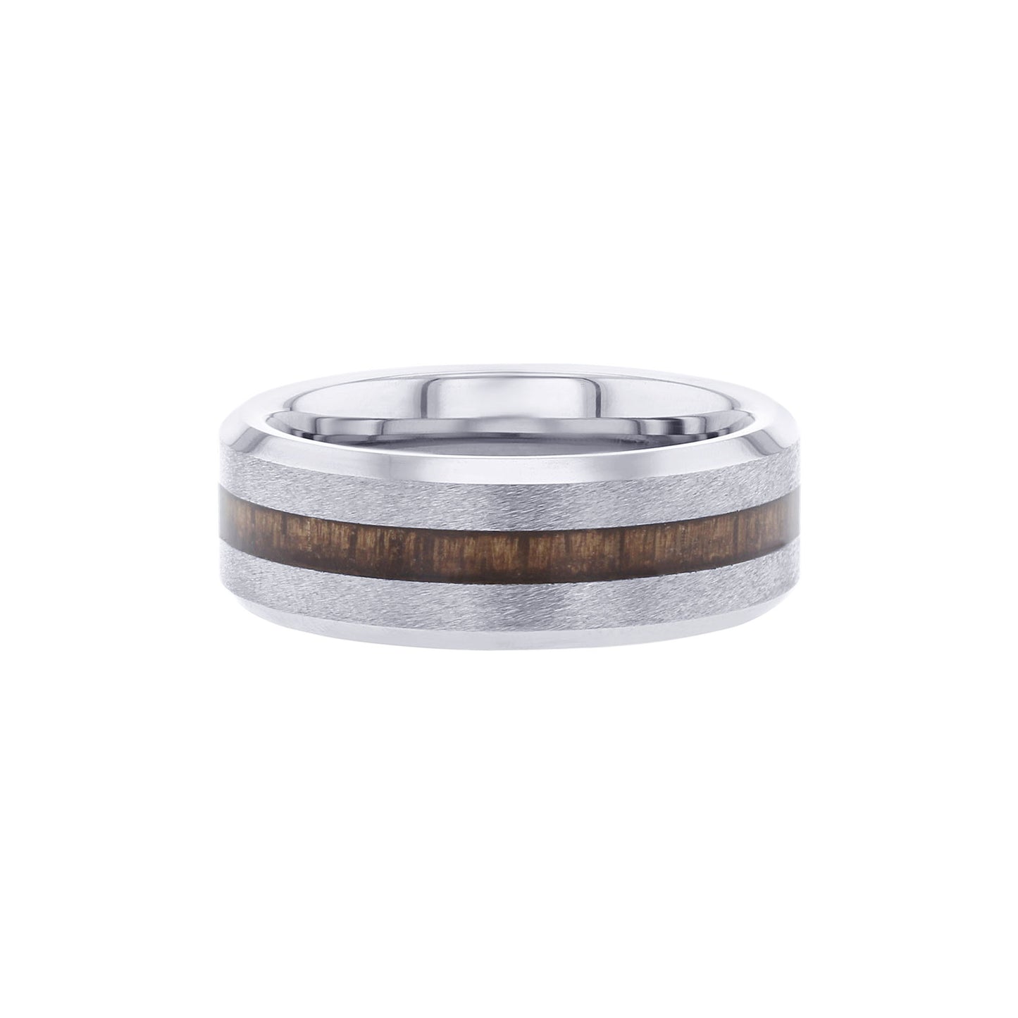Suarez Tungsten Baseball Wood Inlay Wedding Ring