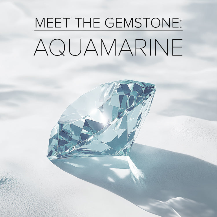 Moonlight Aquamarine Stud Earrings