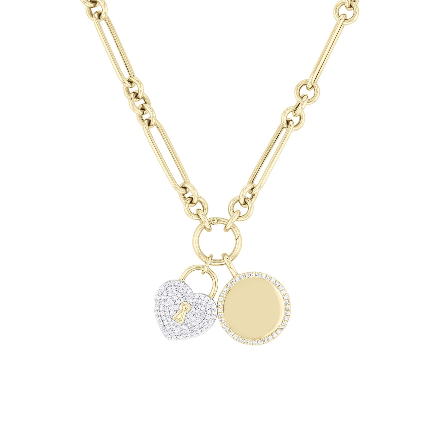 Heart of Gold Diamond Charm