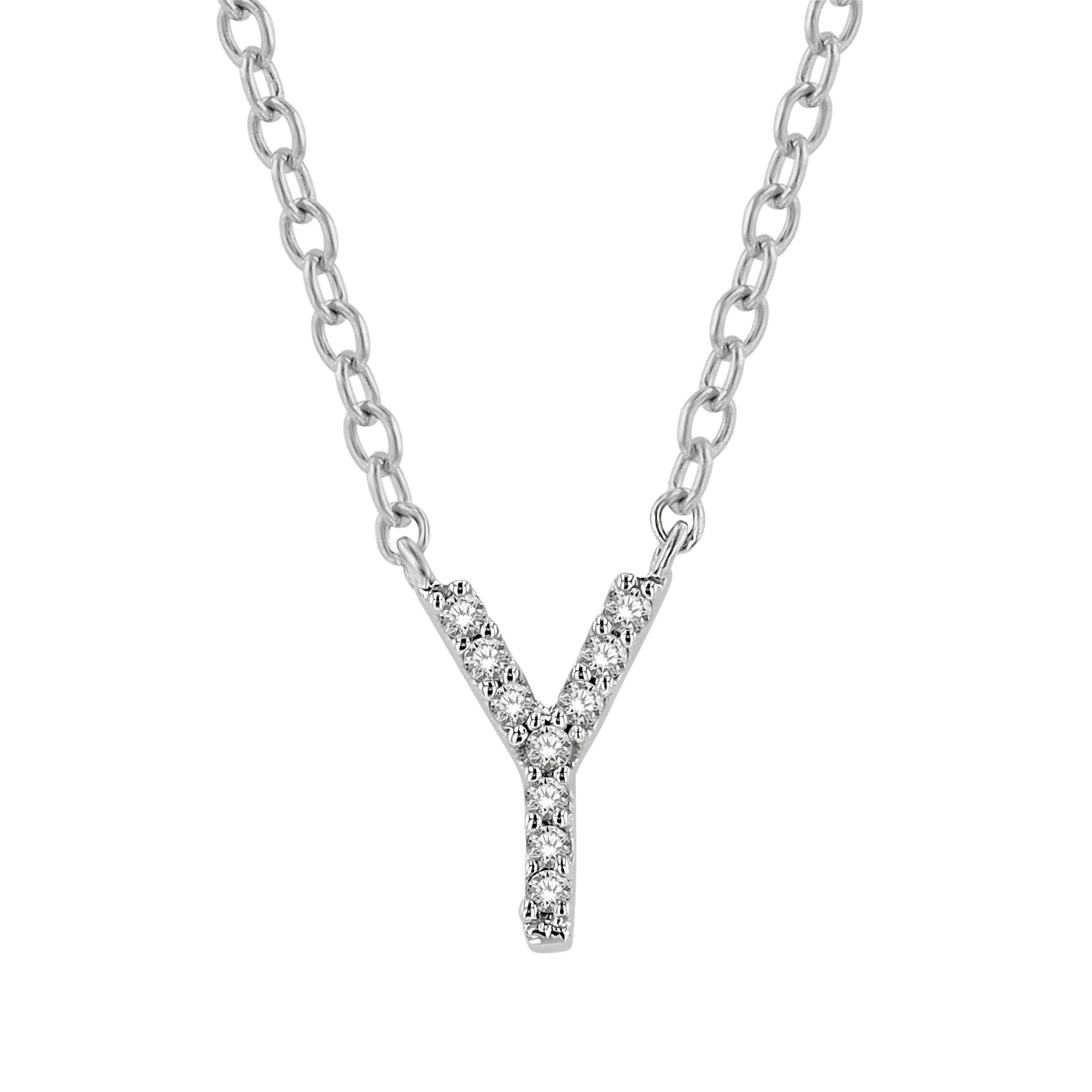 Classic Initial Diamond Necklace