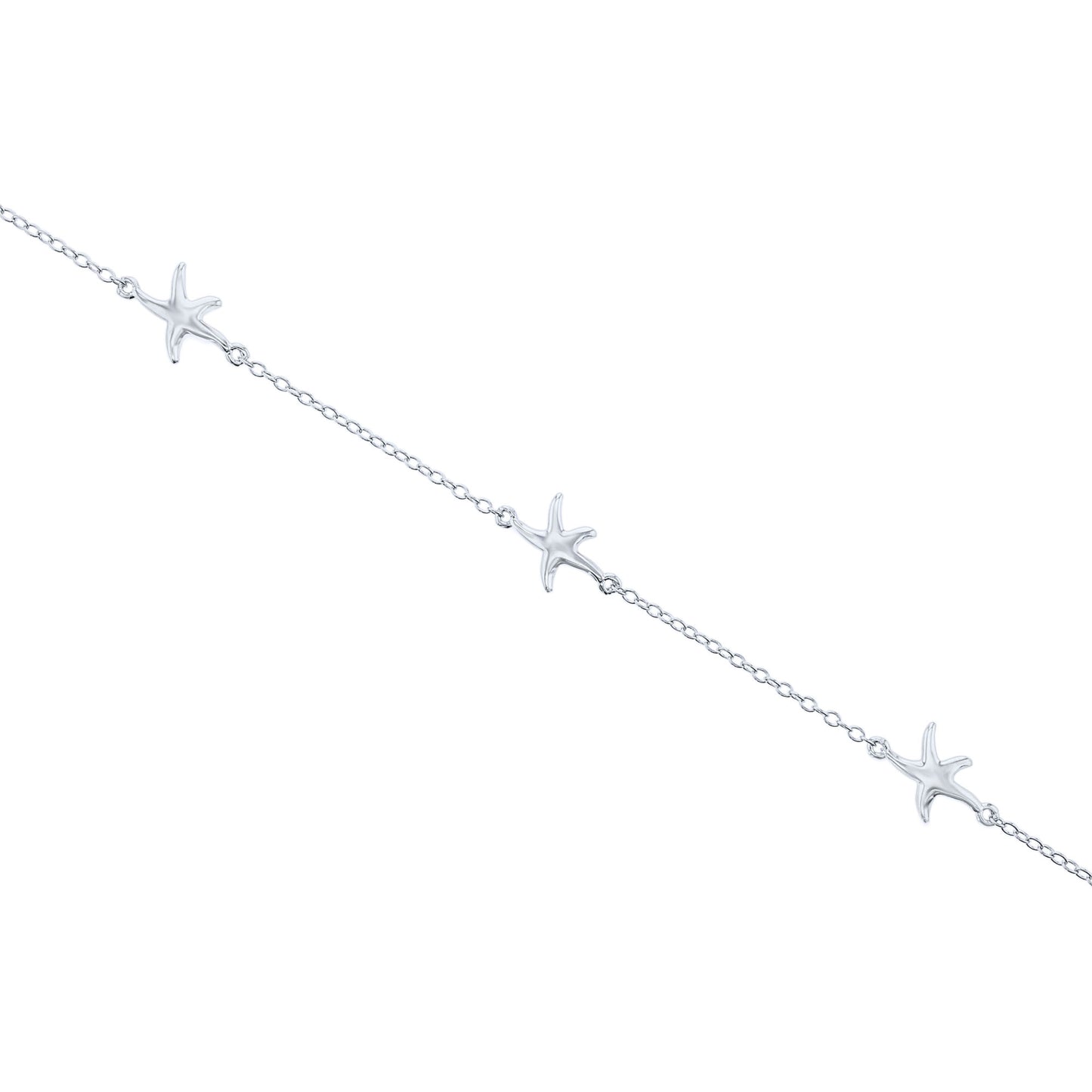 Silver Sandy Starfish Anklet
