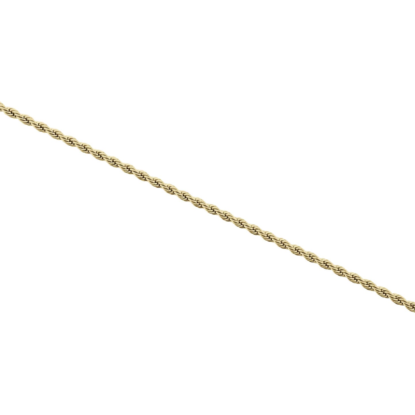 Boardwalk Rope Chain Stainless Steel Anklet- 2mm