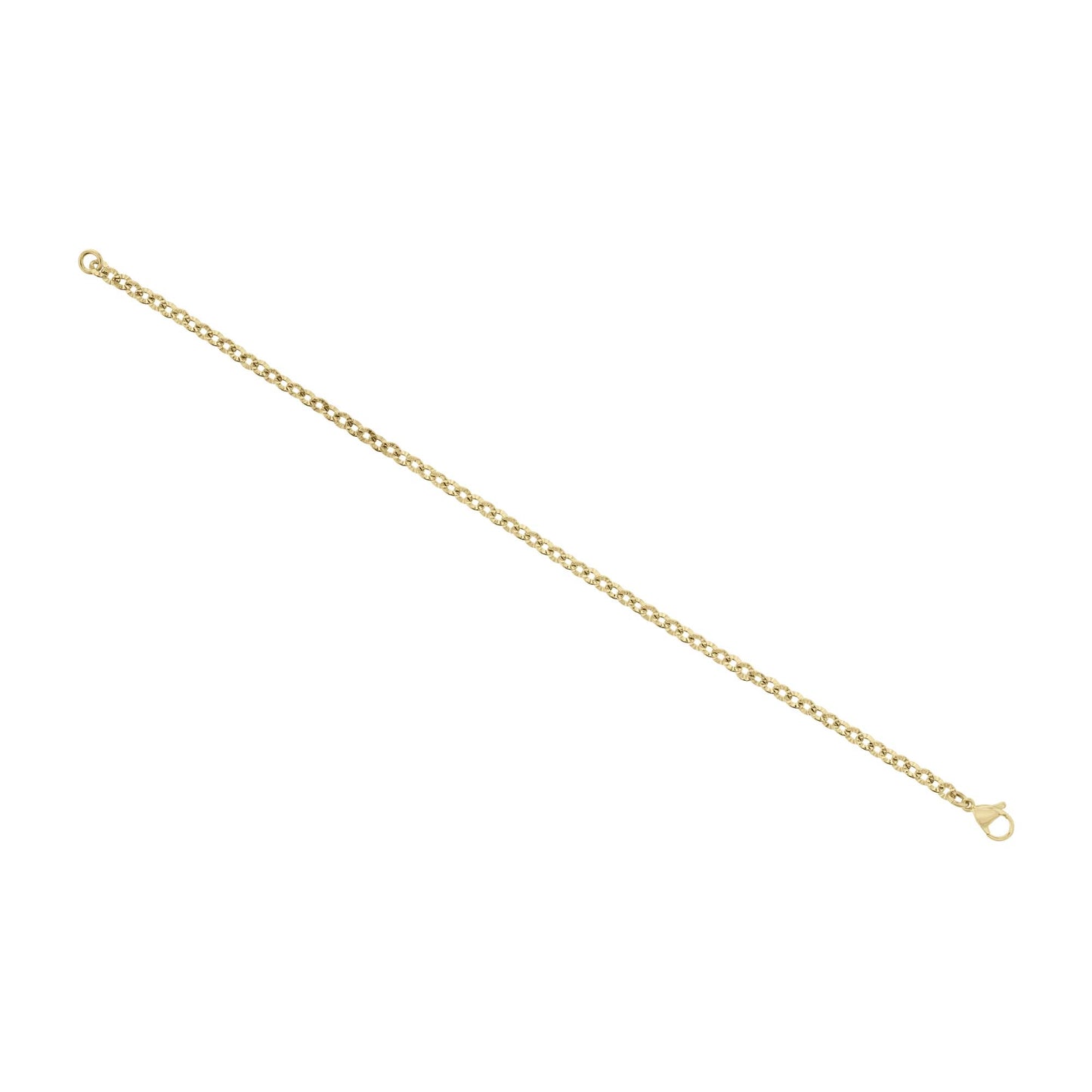 Island Time Sparkle Round Link Stainless Steel Anklet