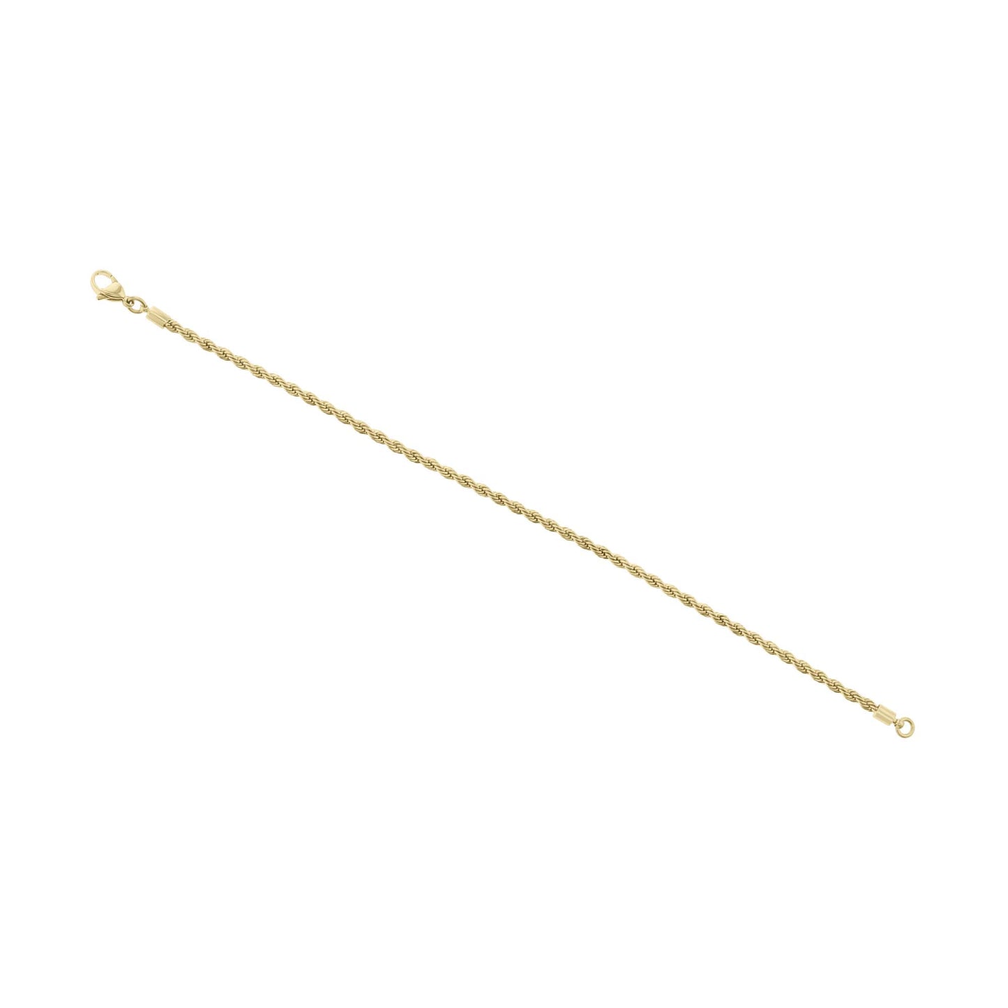Boardwalk Rope Chain Stainless Steel Anklet- 3mm