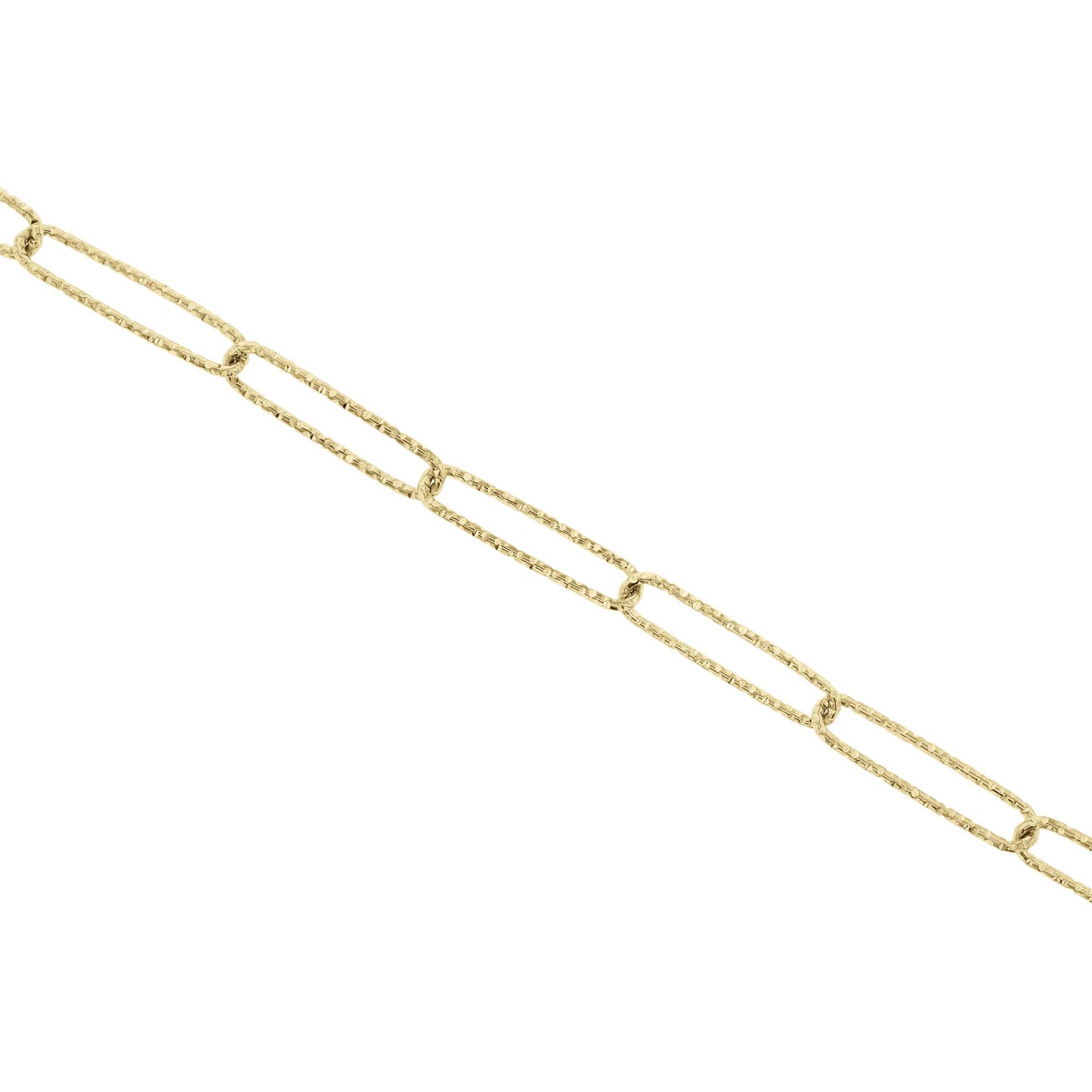 Sun Chaser Sparkle Oval Link Stainless Steel Anklet
