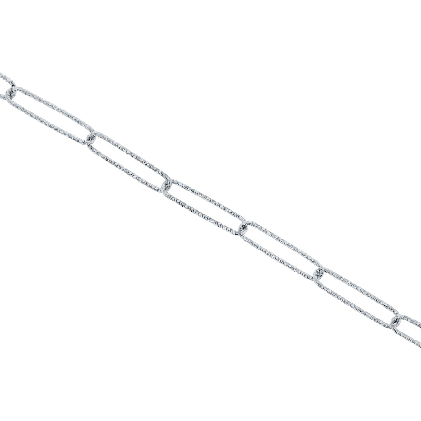 Sun Chaser Sparkle Oval Link Stainless Steel Anklet