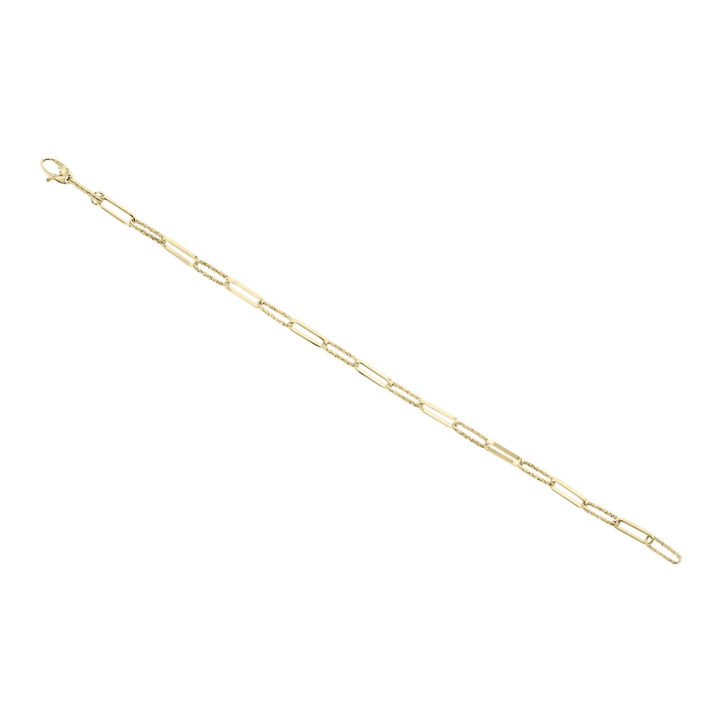 Pinnacle Gold Paper Clip Chain Bracelet