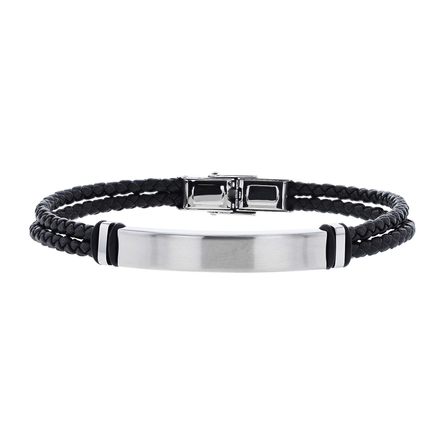 Ricky Stainless Steel & Leather Bracelet