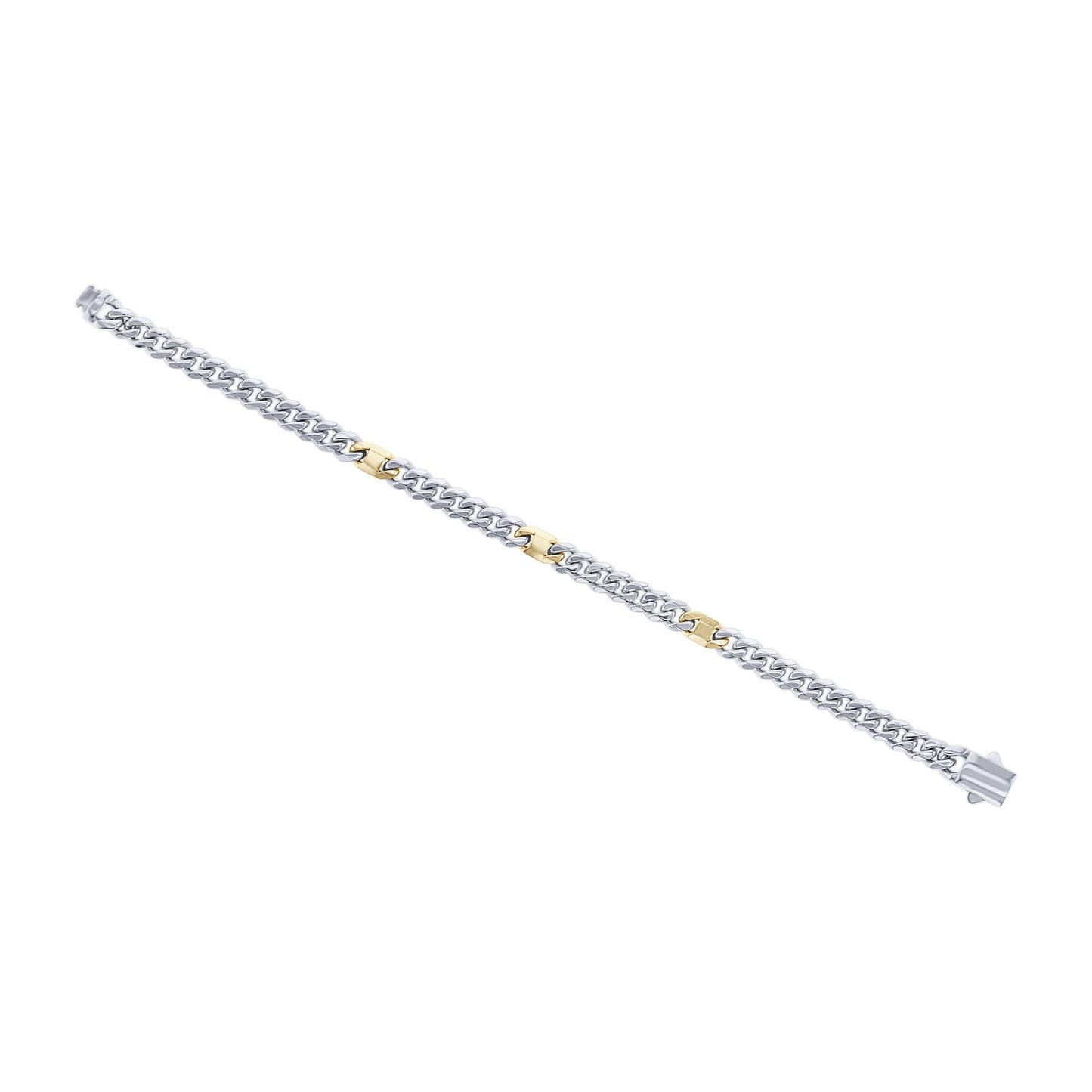 Metairie Stainless Steel & Gold-Plated Curb Chain Bracelet