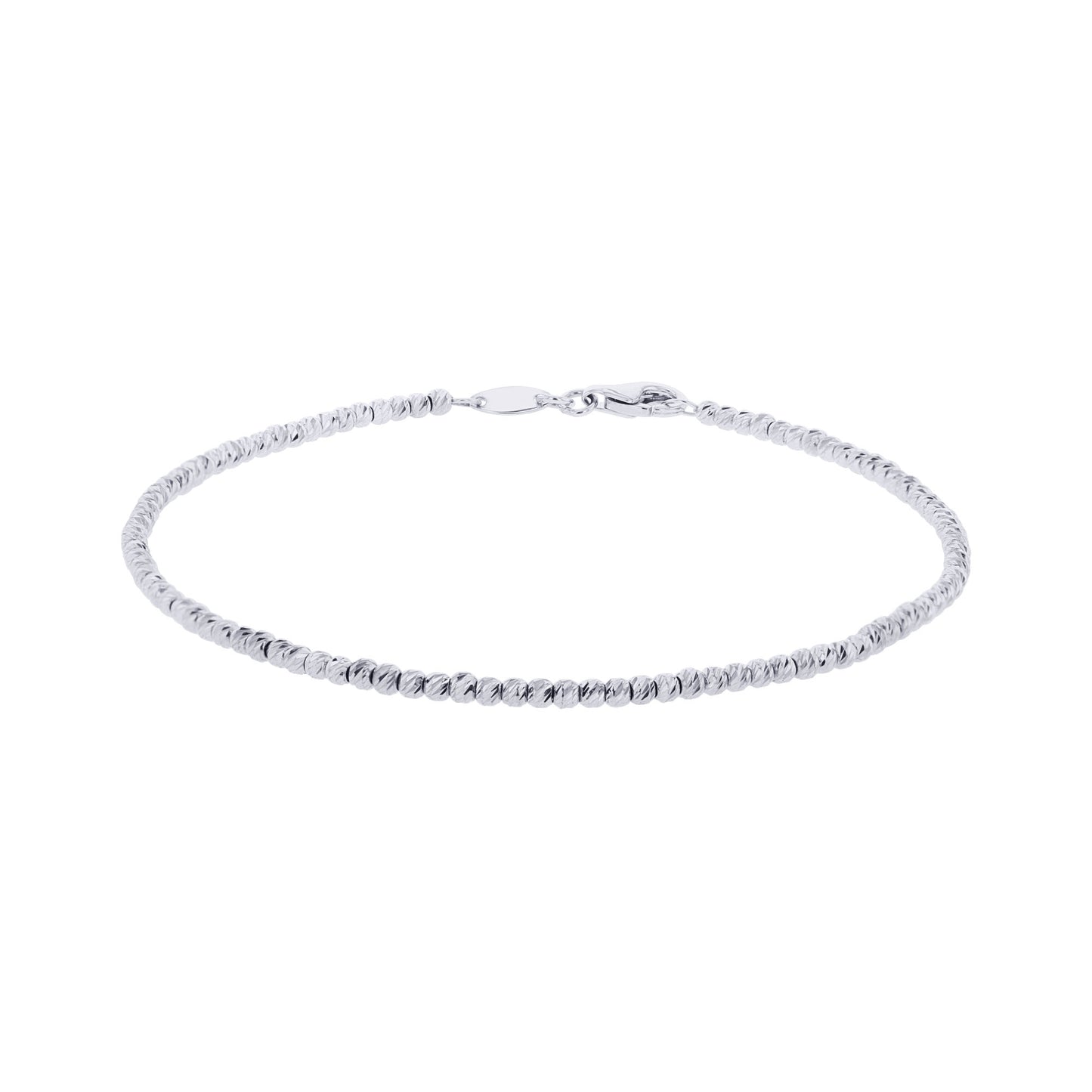 Times Square Diamond Cut Gold Beaded Chain Bracelet