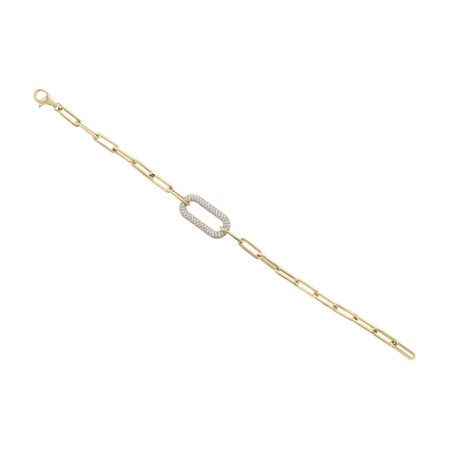 Parker Paper Clip Diamond Bracelet