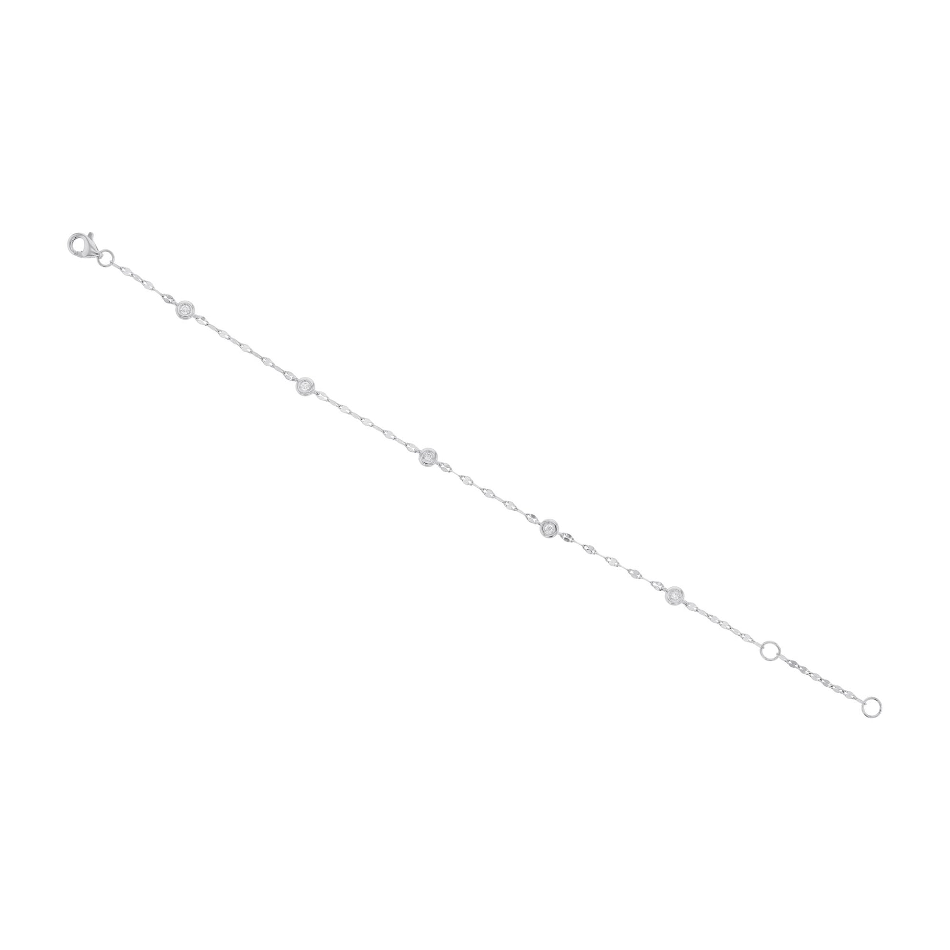 Bezel Station Sparkle Chain Diamond Bracelet