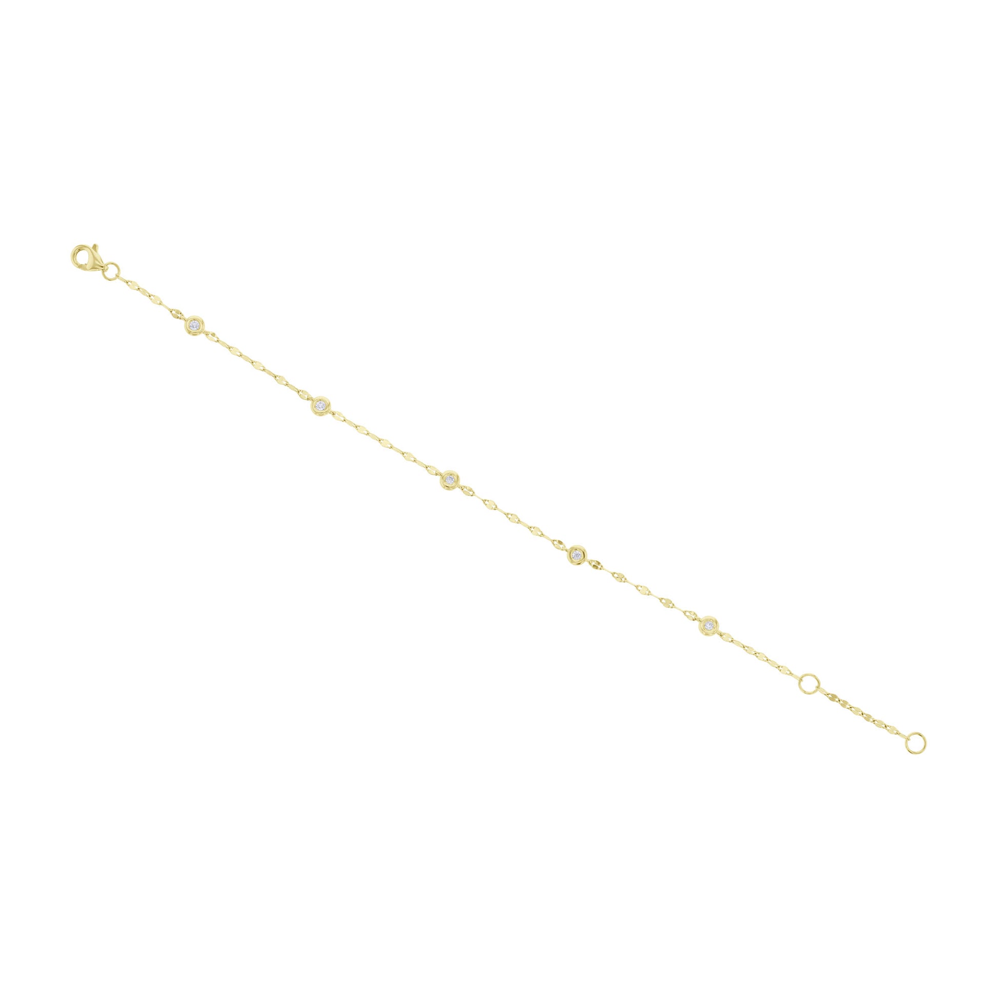 Bezel Station Sparkle Chain Diamond Bracelet