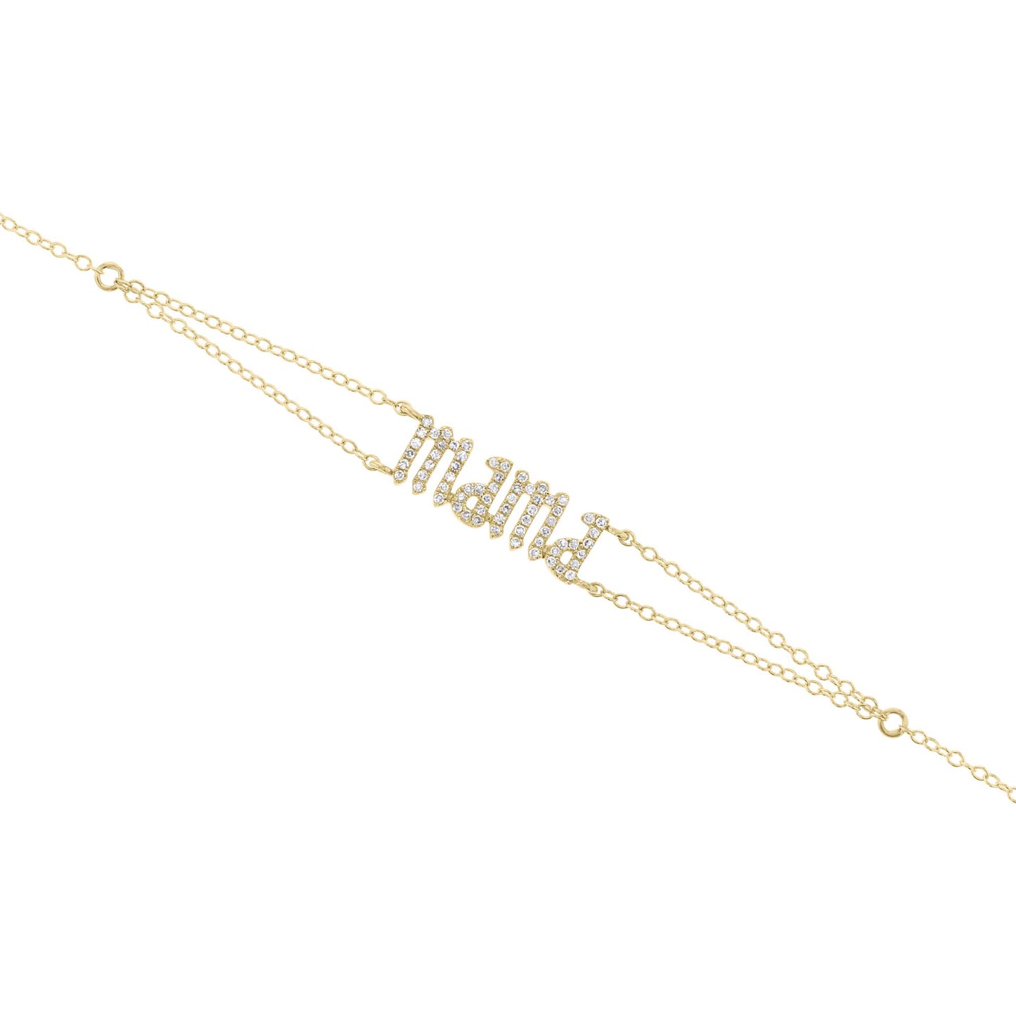 Mama Gothic Letter Diamond Bracelet