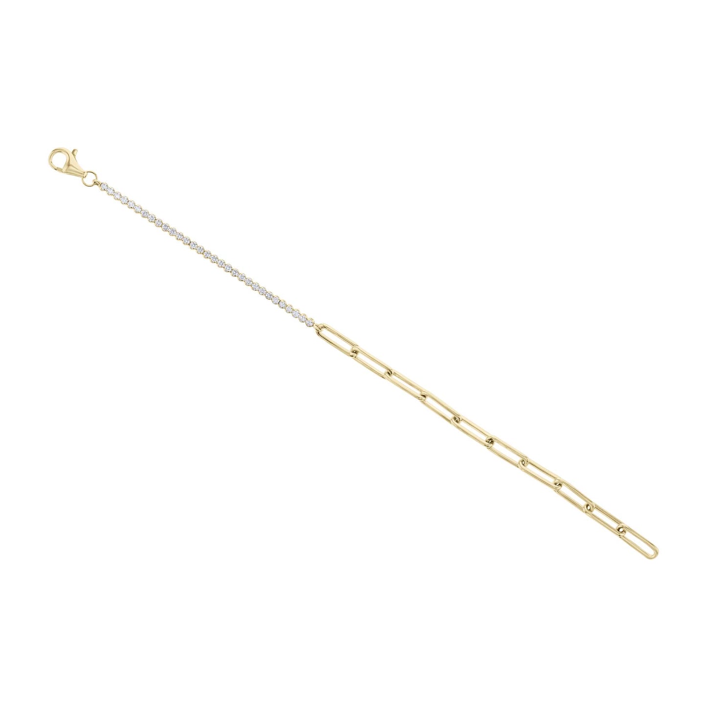 Duality Paper Clip Diamond Bracelet- 5/8ct