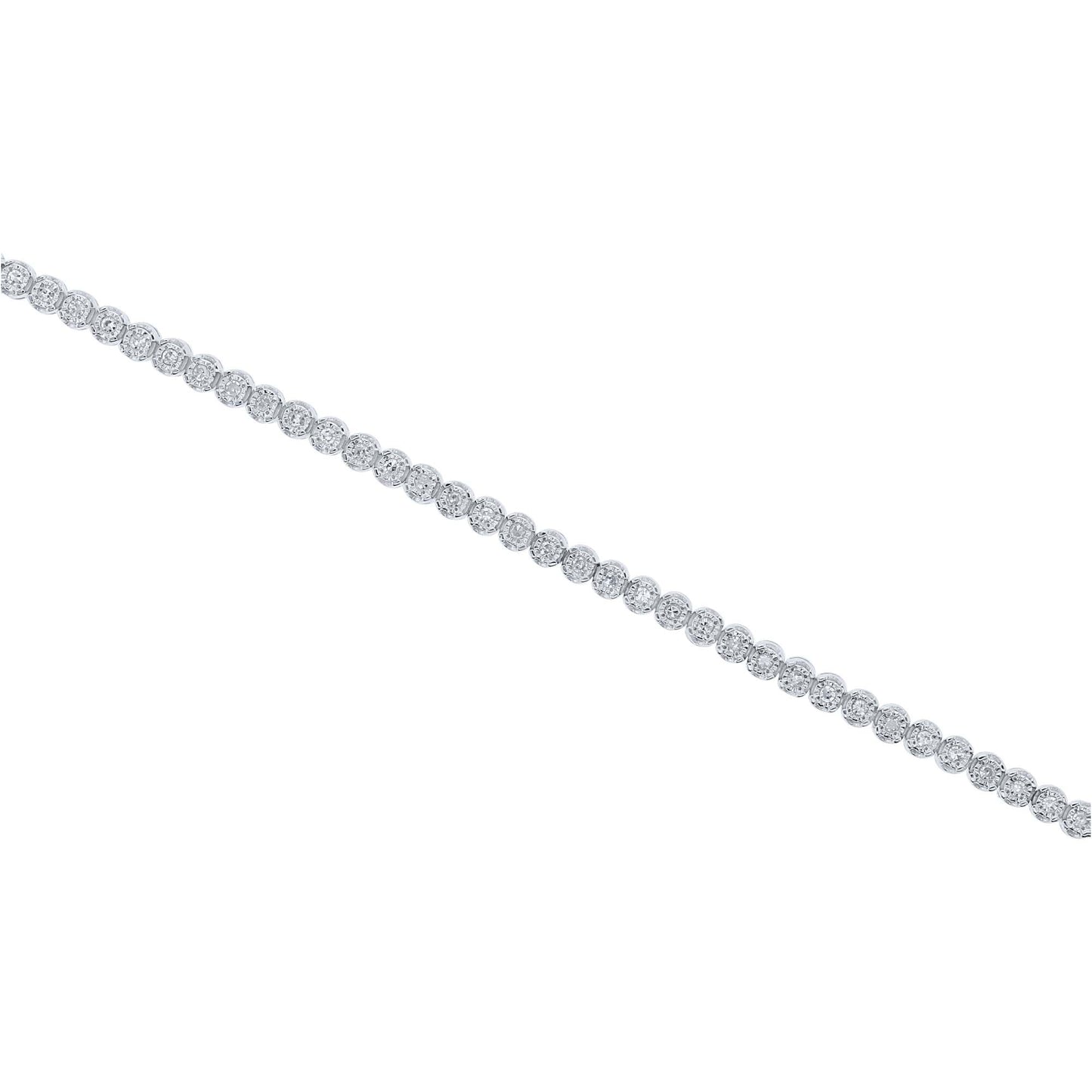 Silver Mirage Diamond Tennis Bracelet 1/2ct