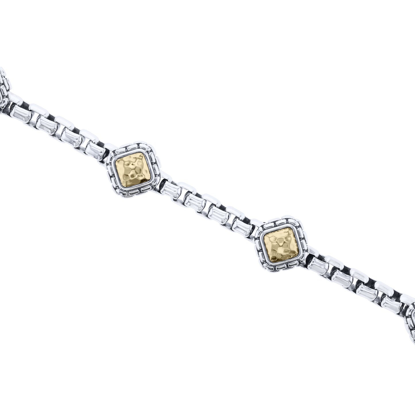Mazi Silver & Gold Station Bracelet