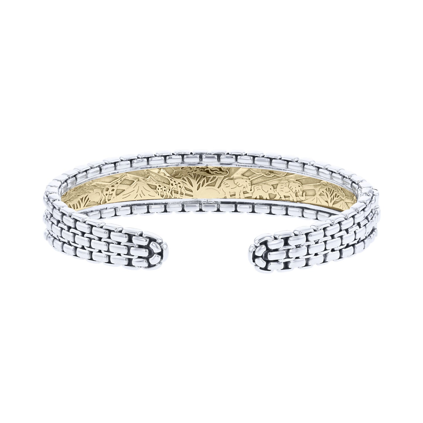 Vana Silver & Gold Cuff Bracelet