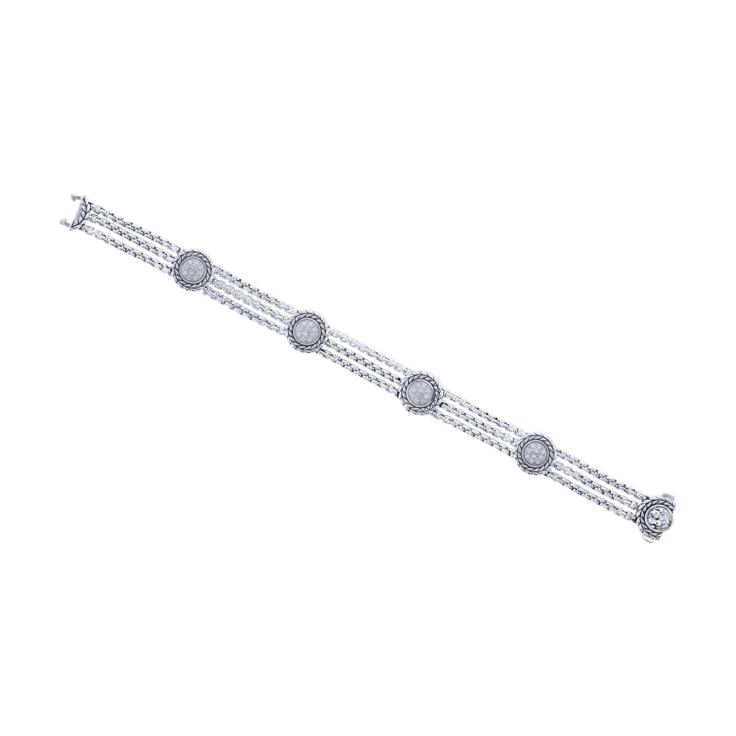 Silver Kenna Pave Diamond Station Bracelet