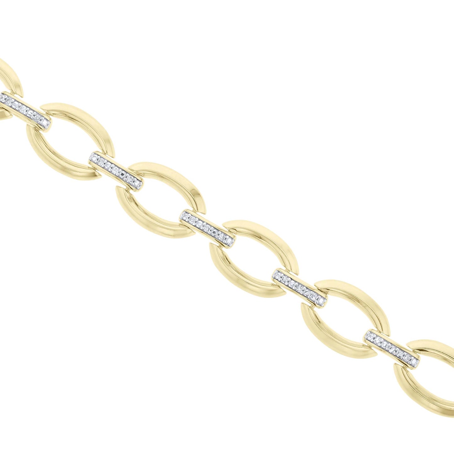 Loren Oval Link Diamond Bracelet