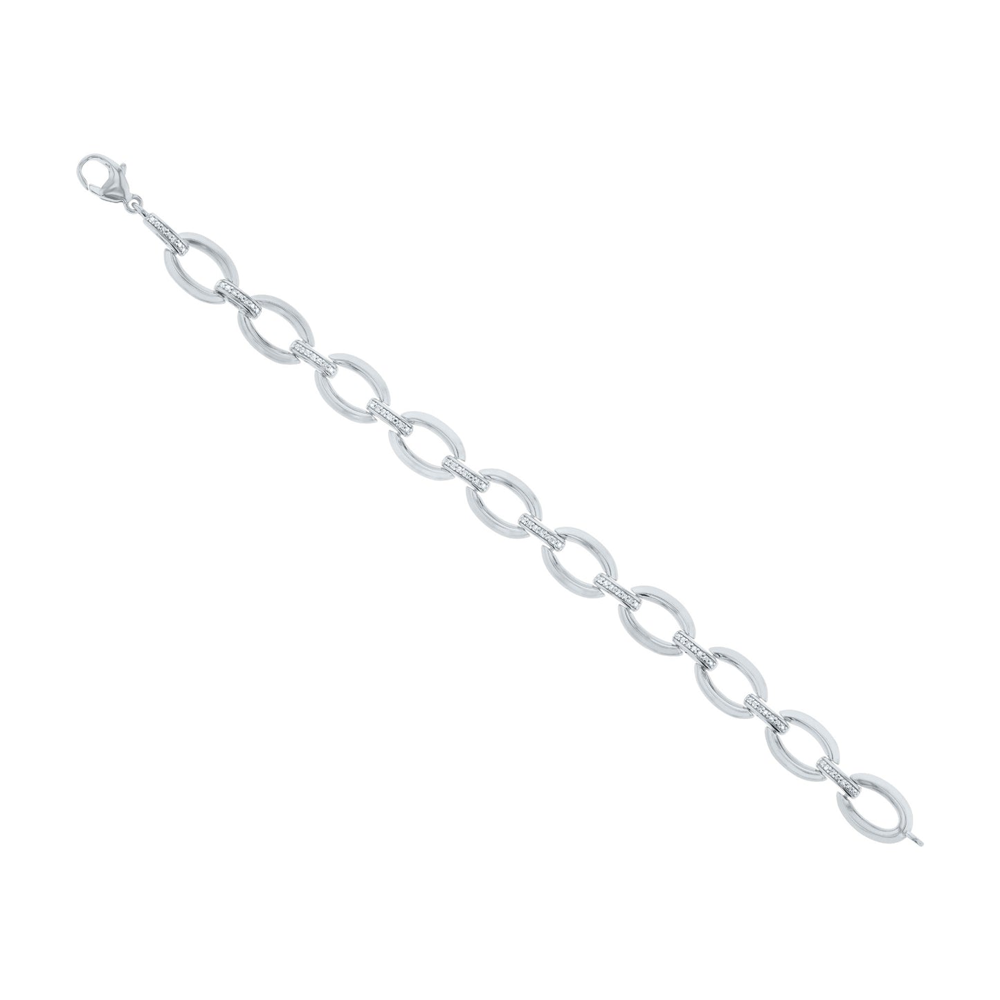Loren Oval Link Diamond Bracelet