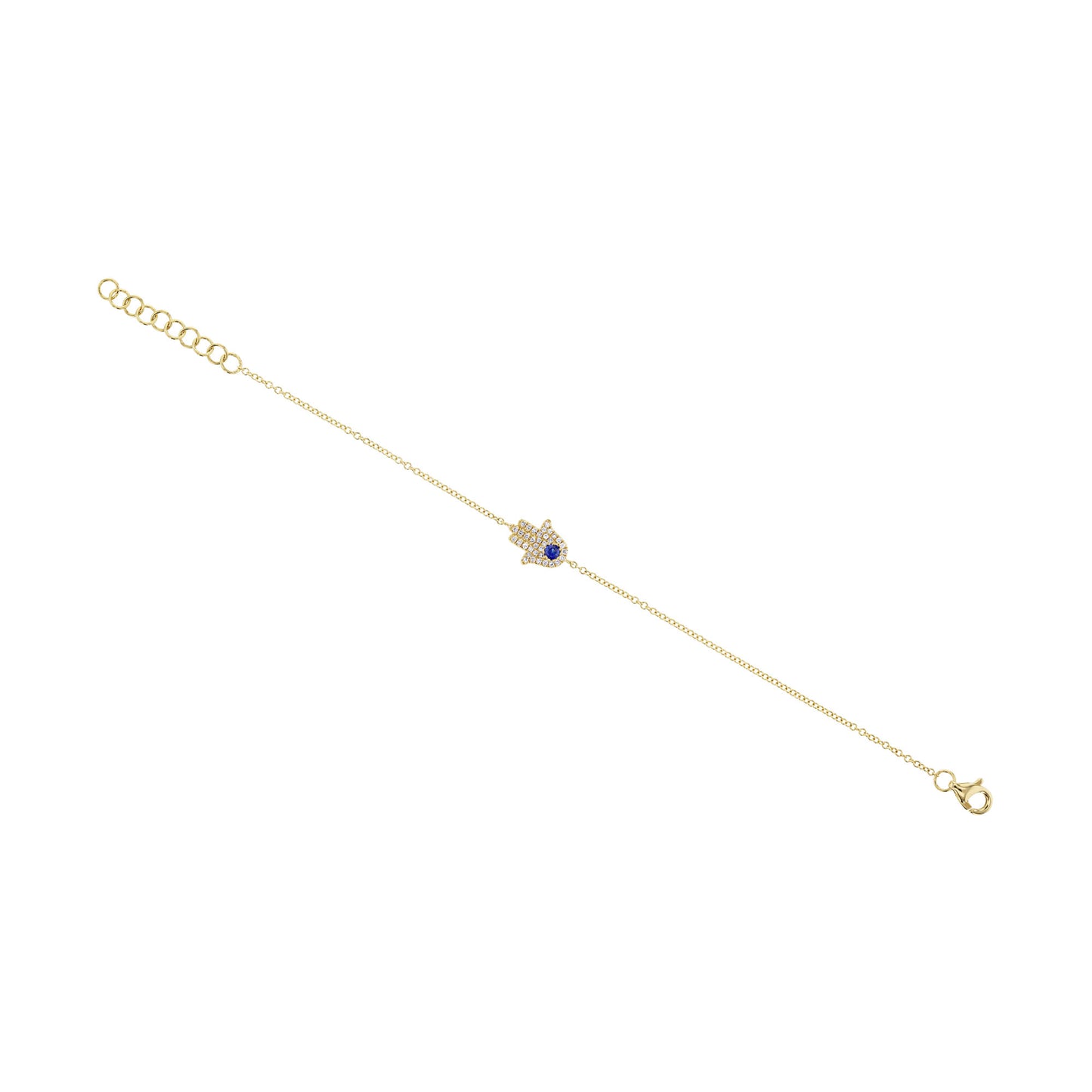 Hamsa Sapphire and Diamond Bracelet