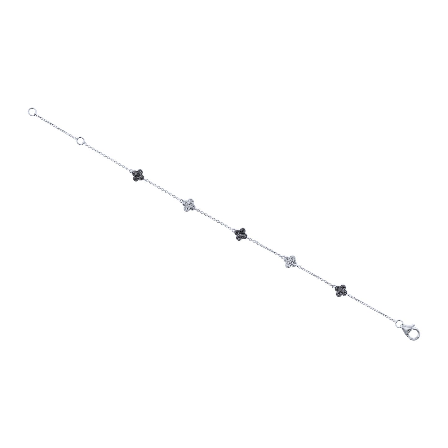 Lucky Darling Black & White Diamond Bracelet