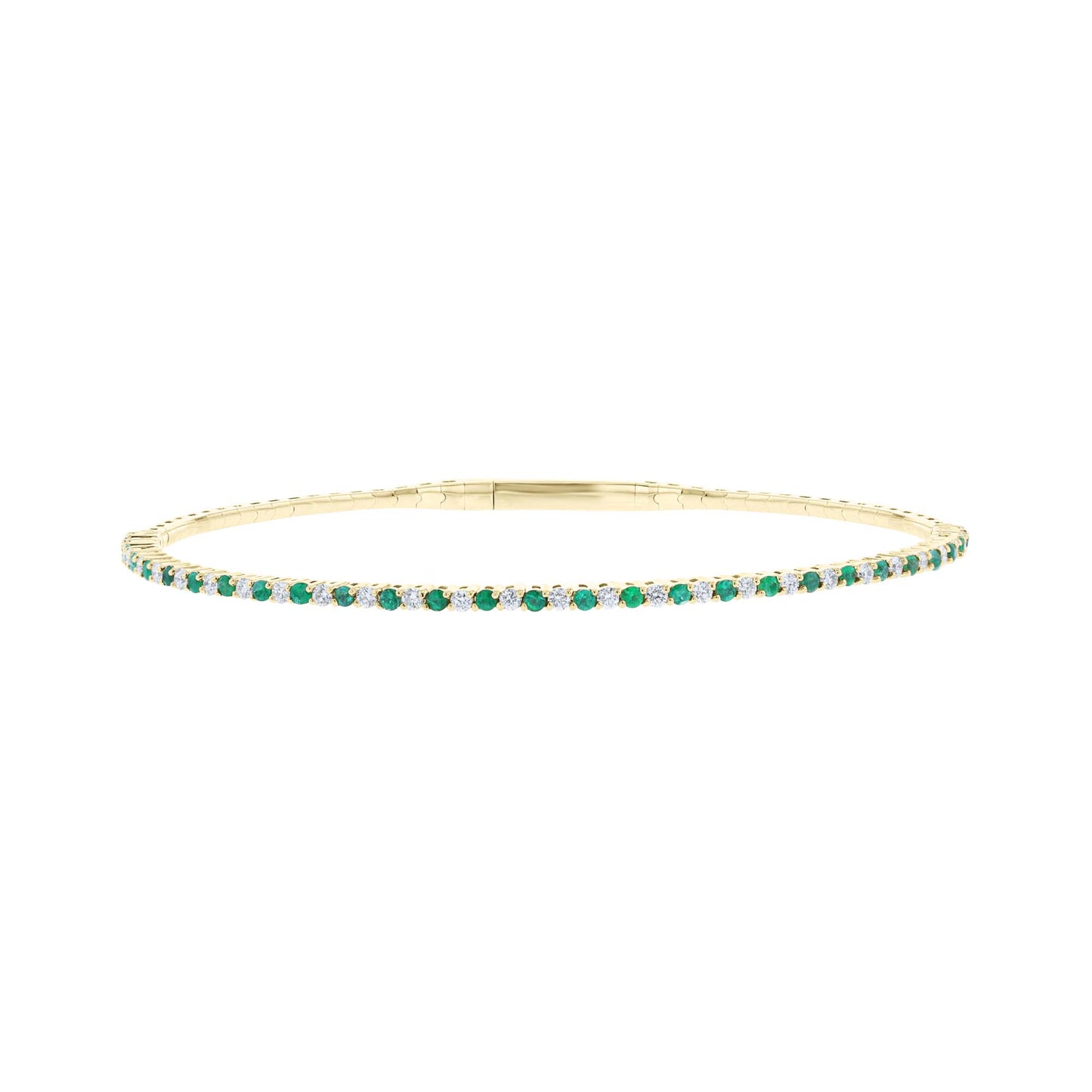 Pretty in Pave Emerald & Diamond Bangle Bracelet
