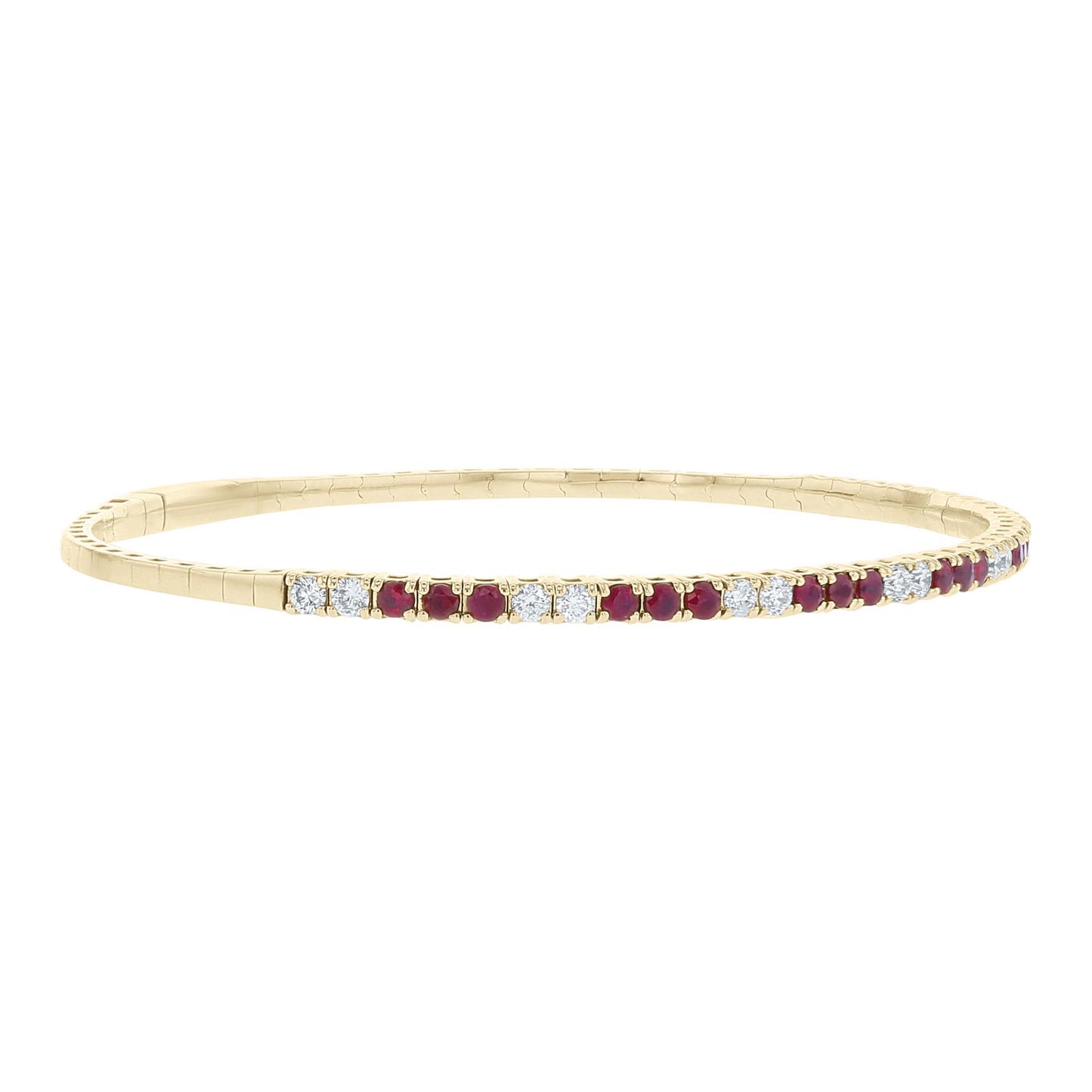 Ravishing Ruby & Diamond Bangle Bracelet