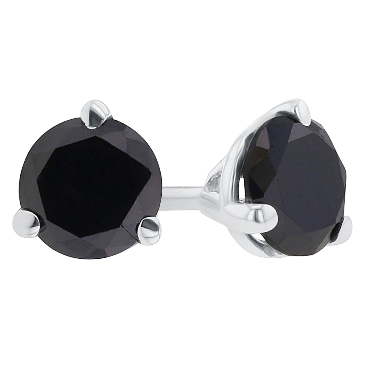 Get Naked Black Diamond Stud Earrings 2ctw