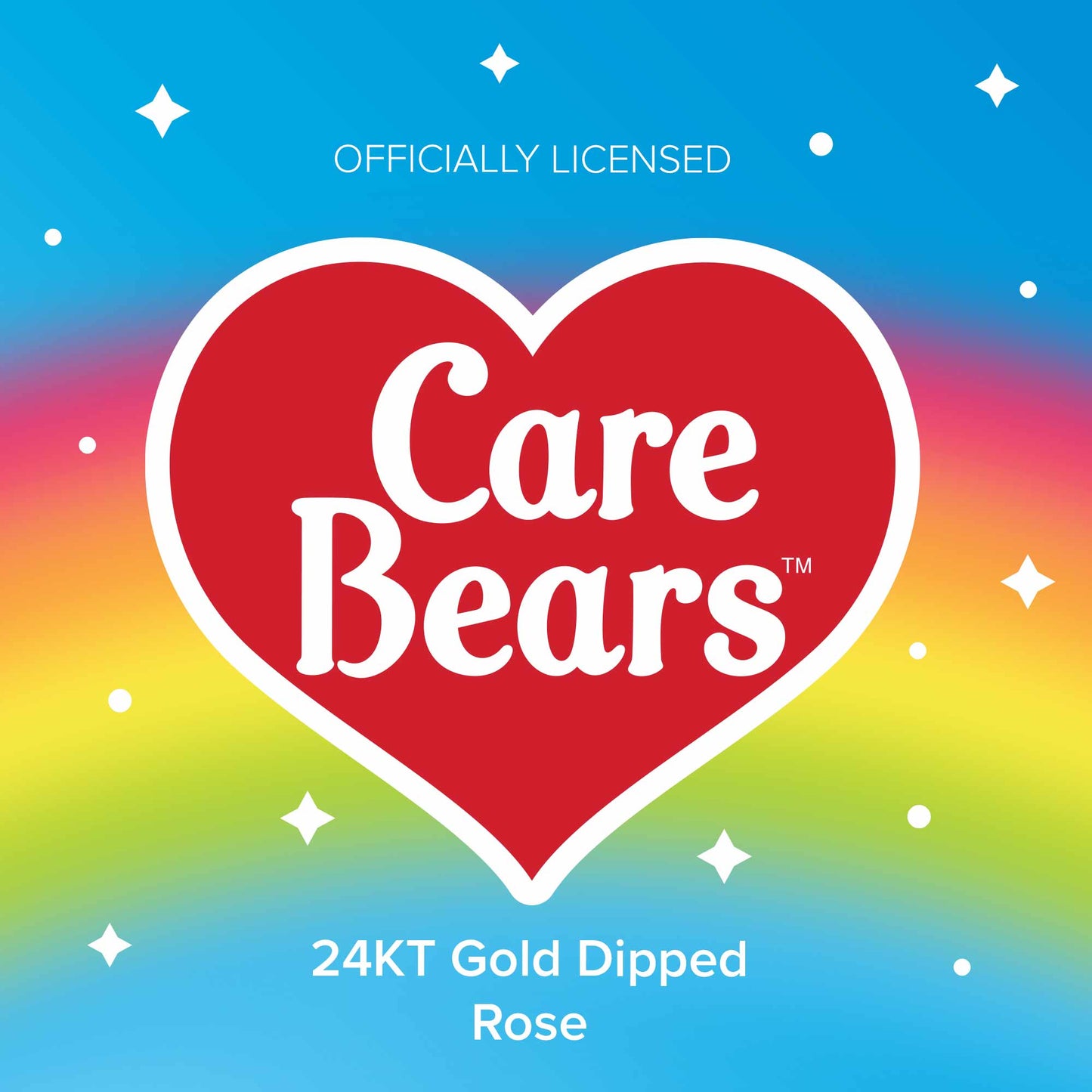 Care Bears Rainbow 24kt Gold Dipped Rose