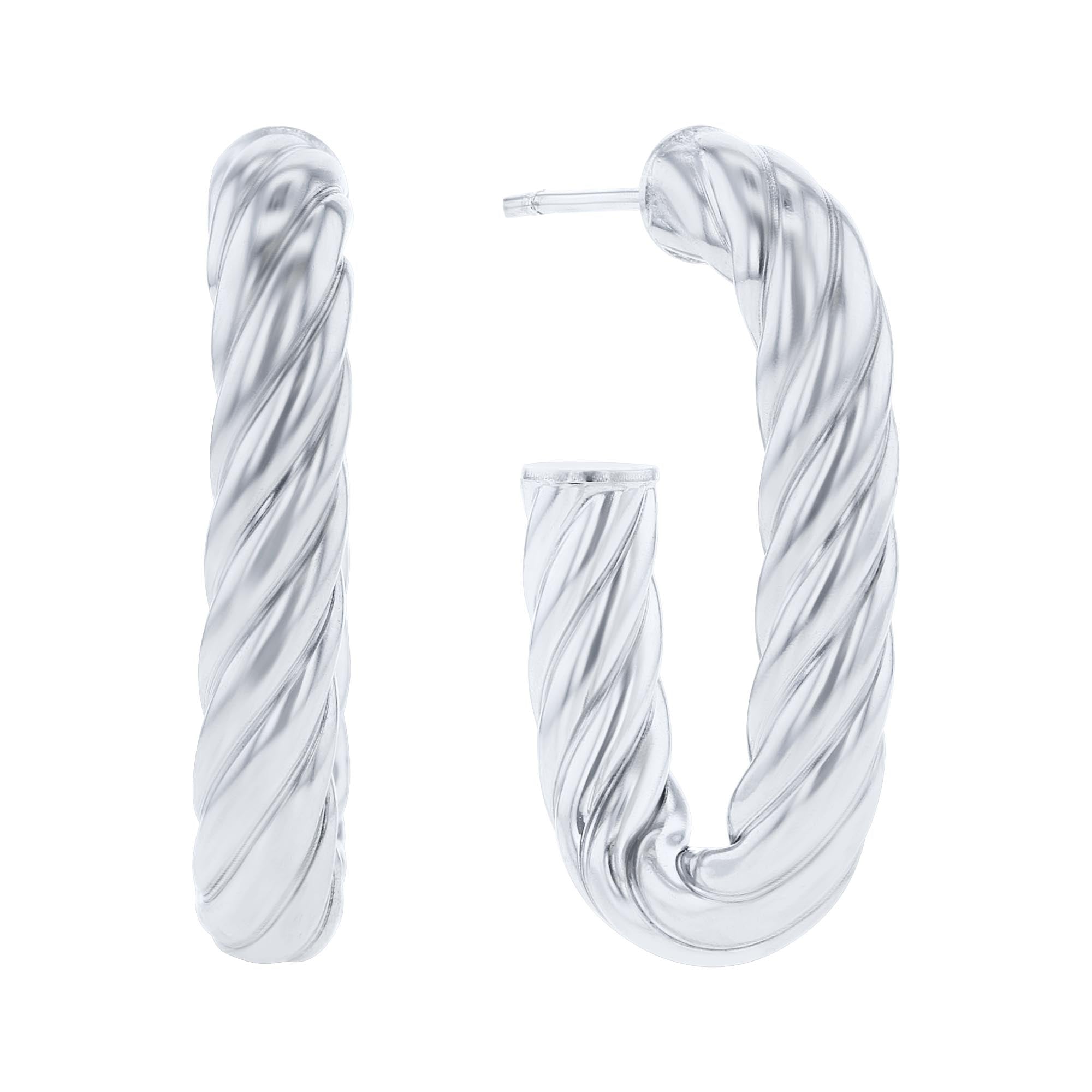 Silver Haven Twist Earrings