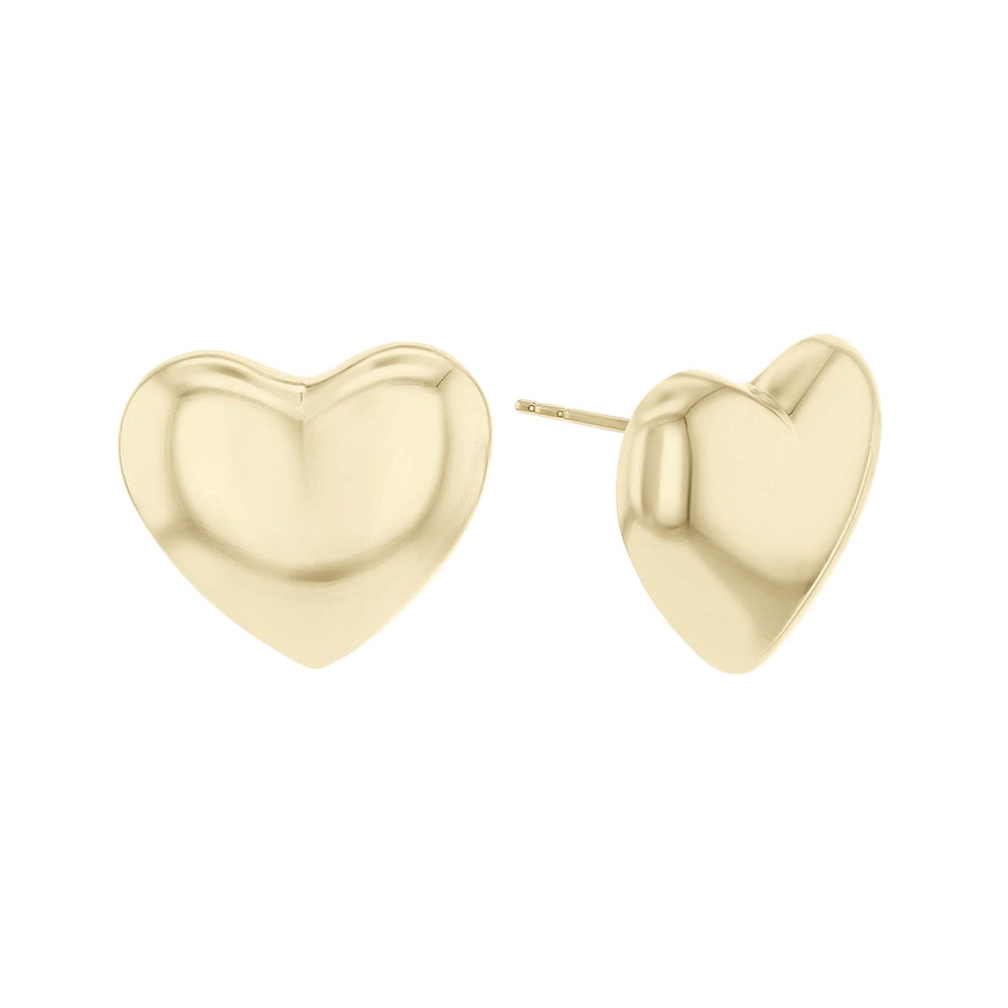 Agra Heart Gold Earrings- Medium