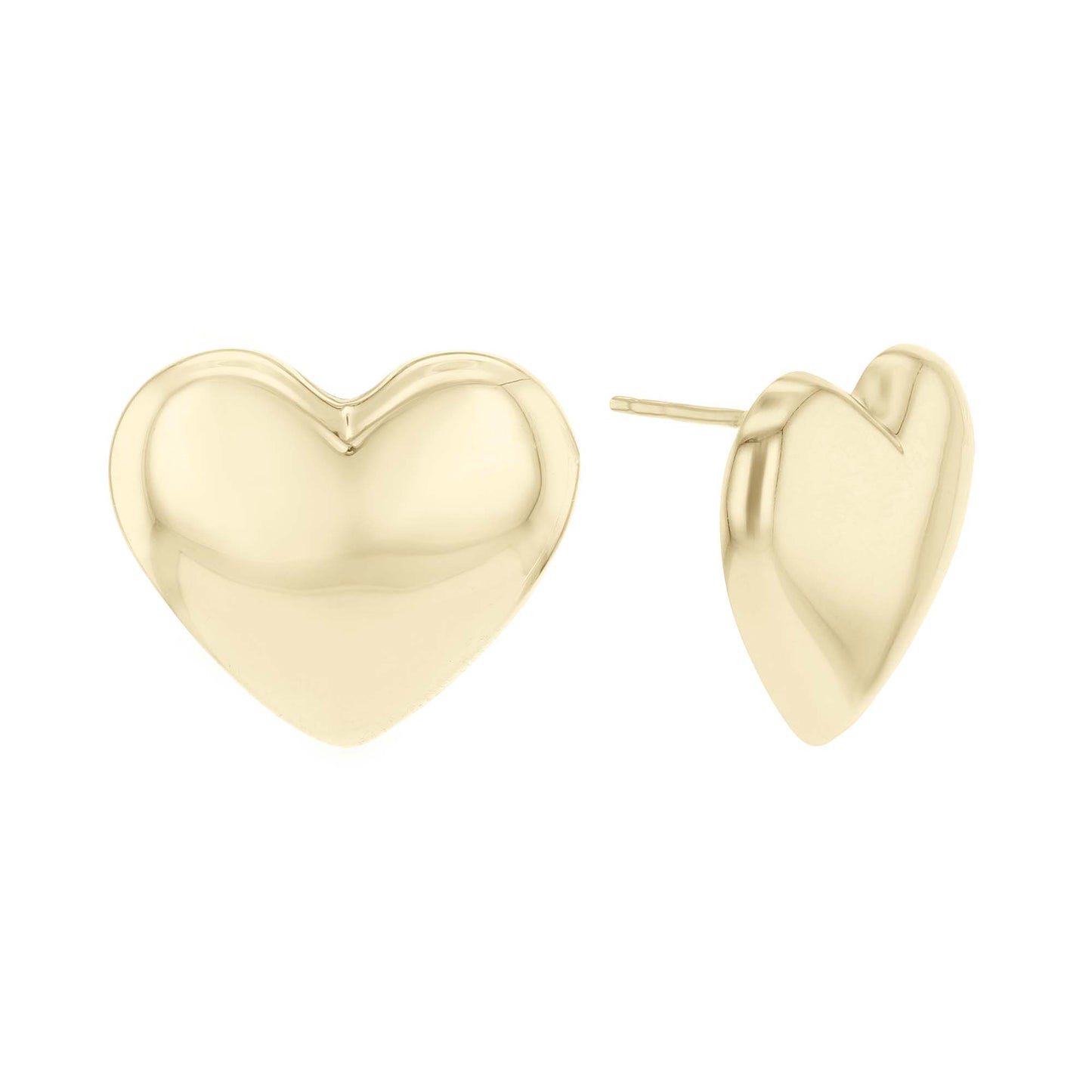 Agra Heart Gold Earrings- Large