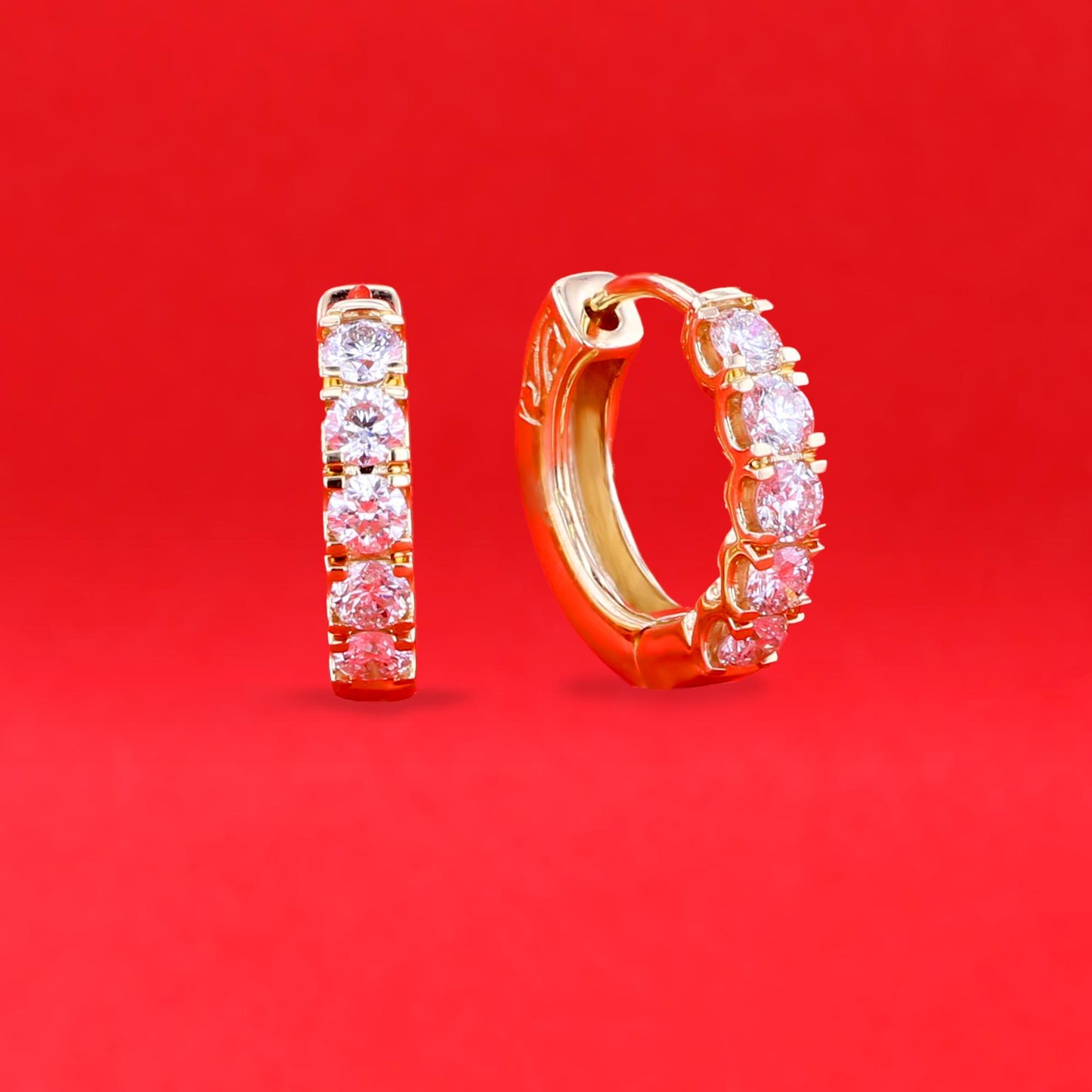 Gracie Diamond Hoop Earrings 1ct