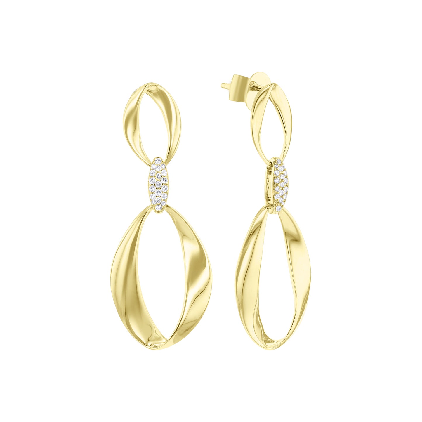 Eternal Unity Diamond Drop Earrings