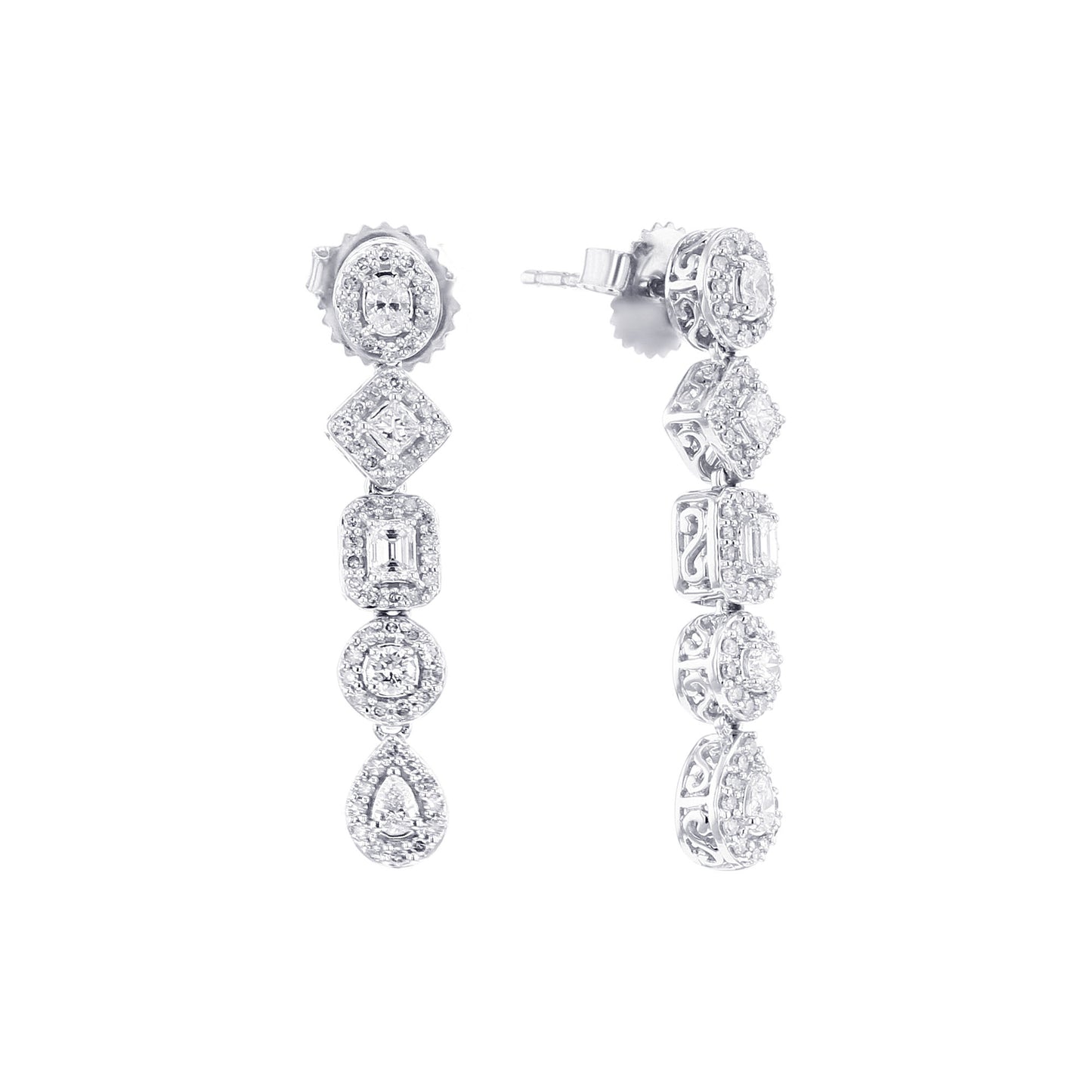 Fancy Cascade Diamond Drop Earrings
