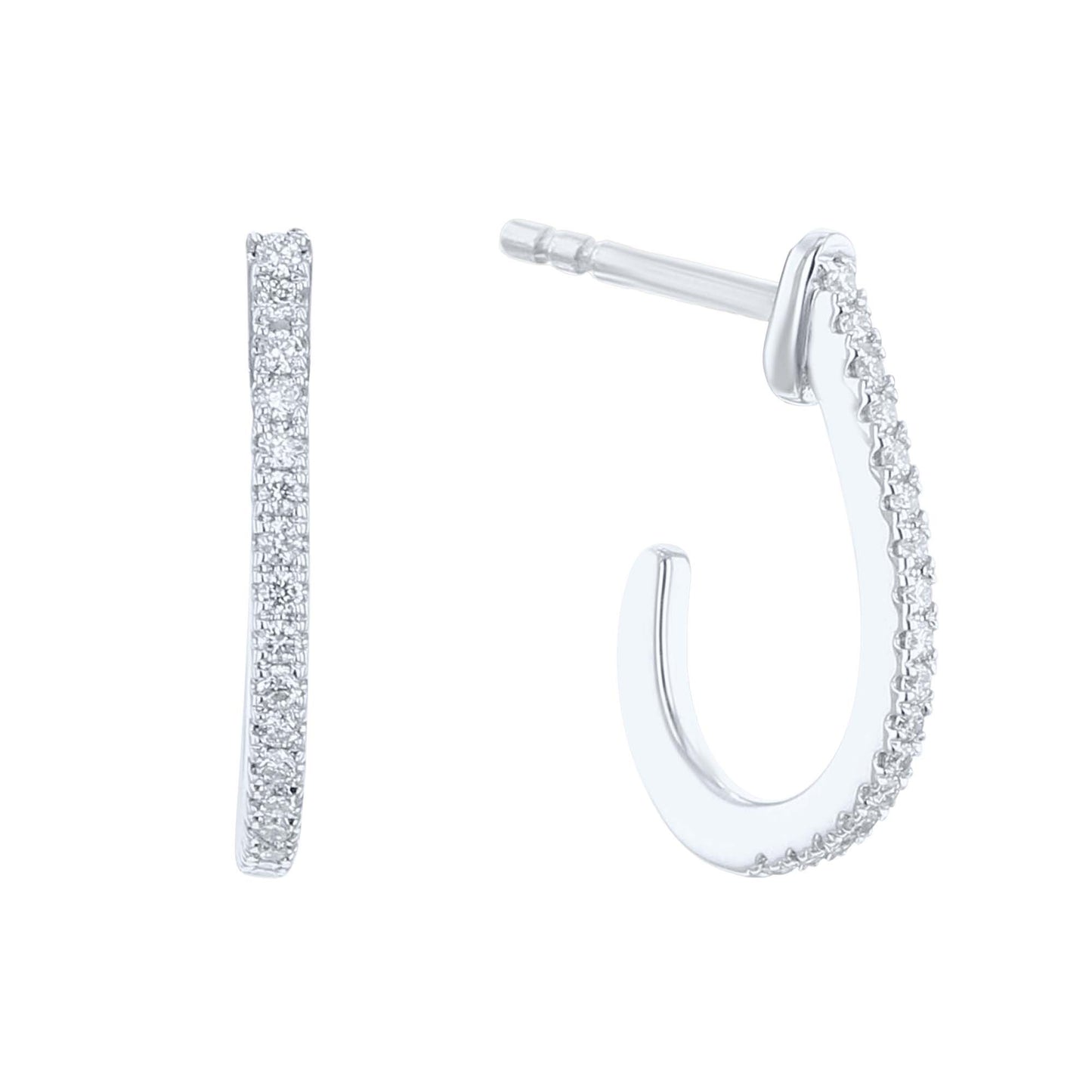 Dela Pave Diamond Earrings