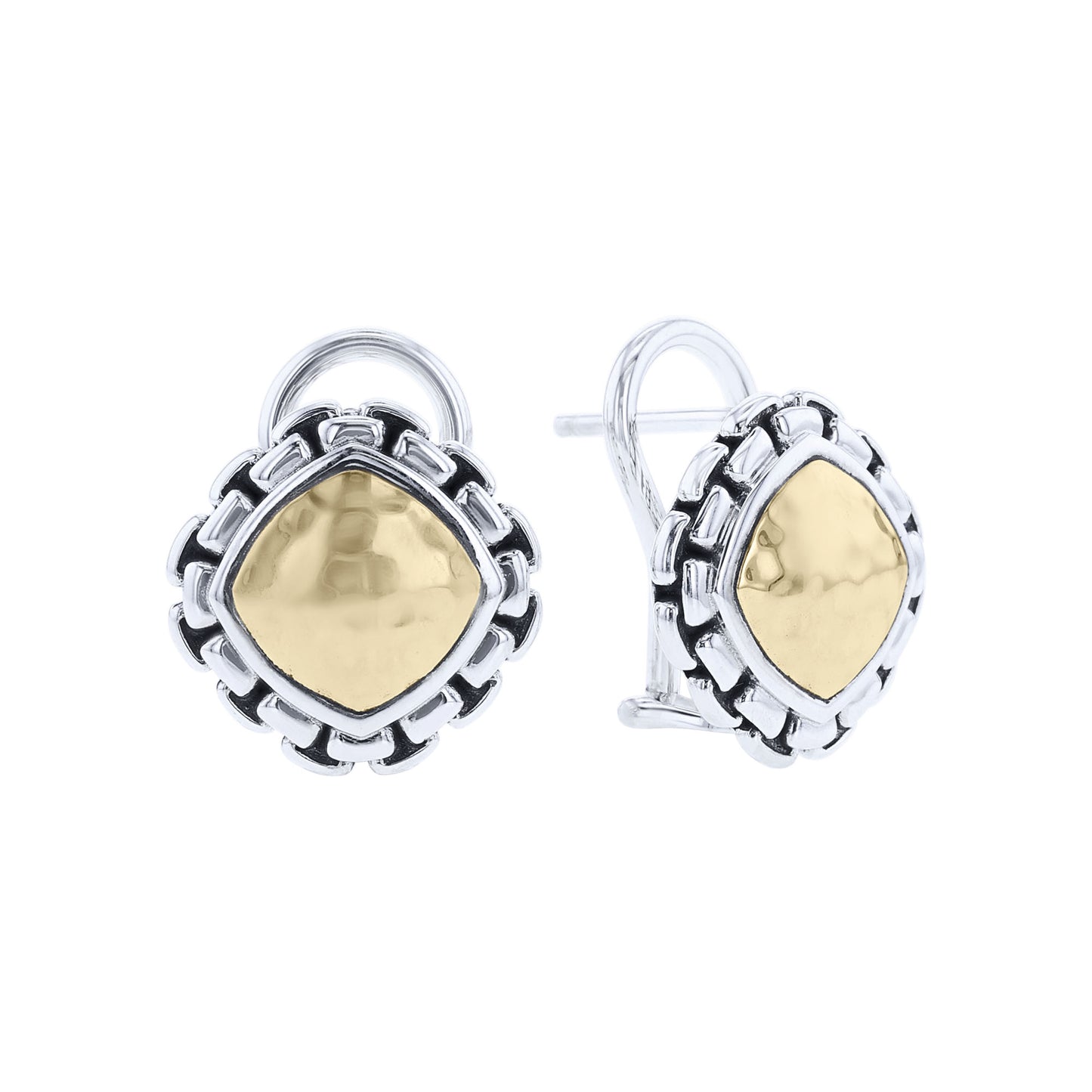 Mazi Silver & Gold Stud Earrings