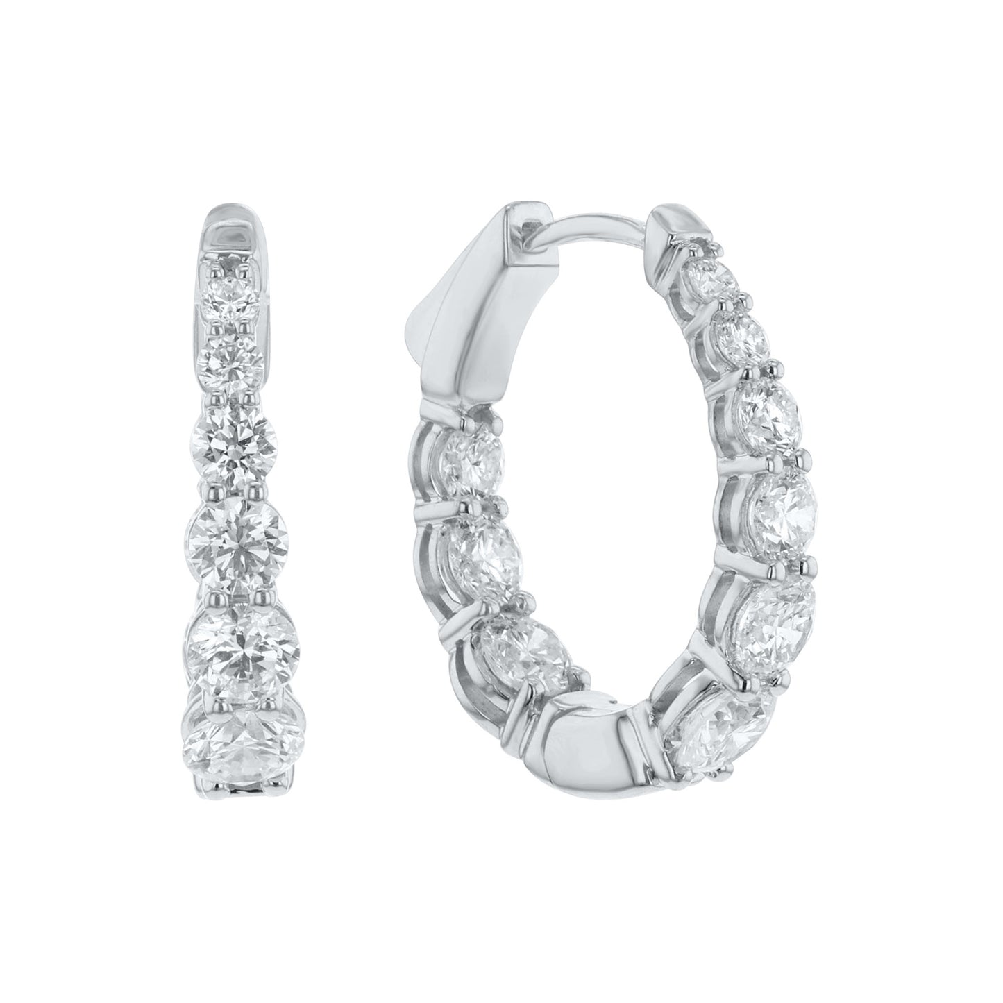 Heritage Diamond Hoop Earrings- 2ct