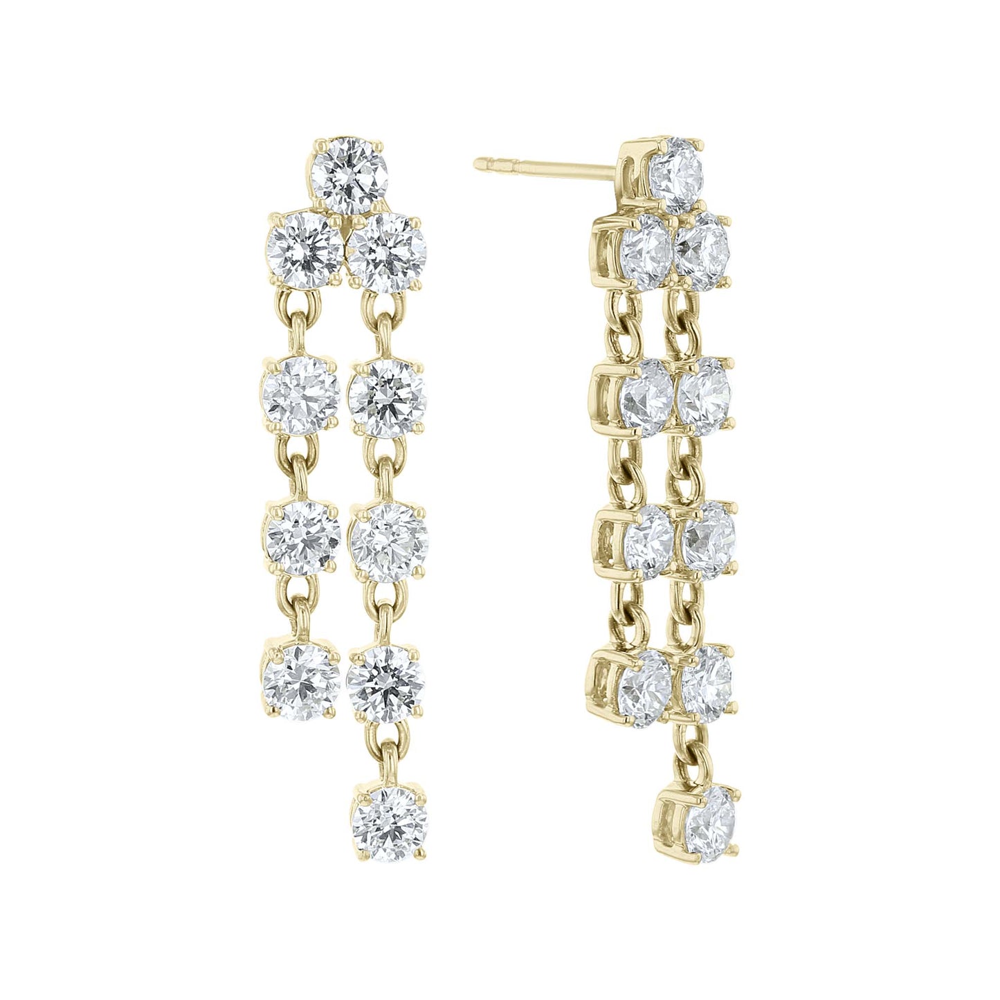 Andrina Diamond Drop Earrings- 4 3/4ct