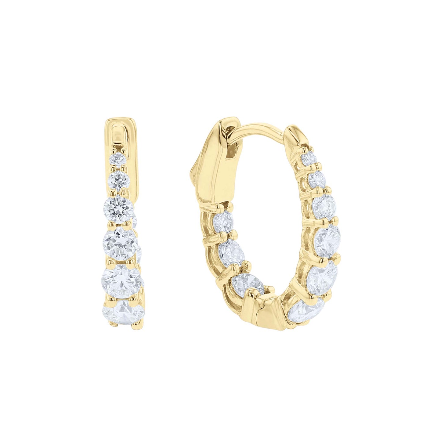 Heritage Diamond Hoop Earrings- 1ct