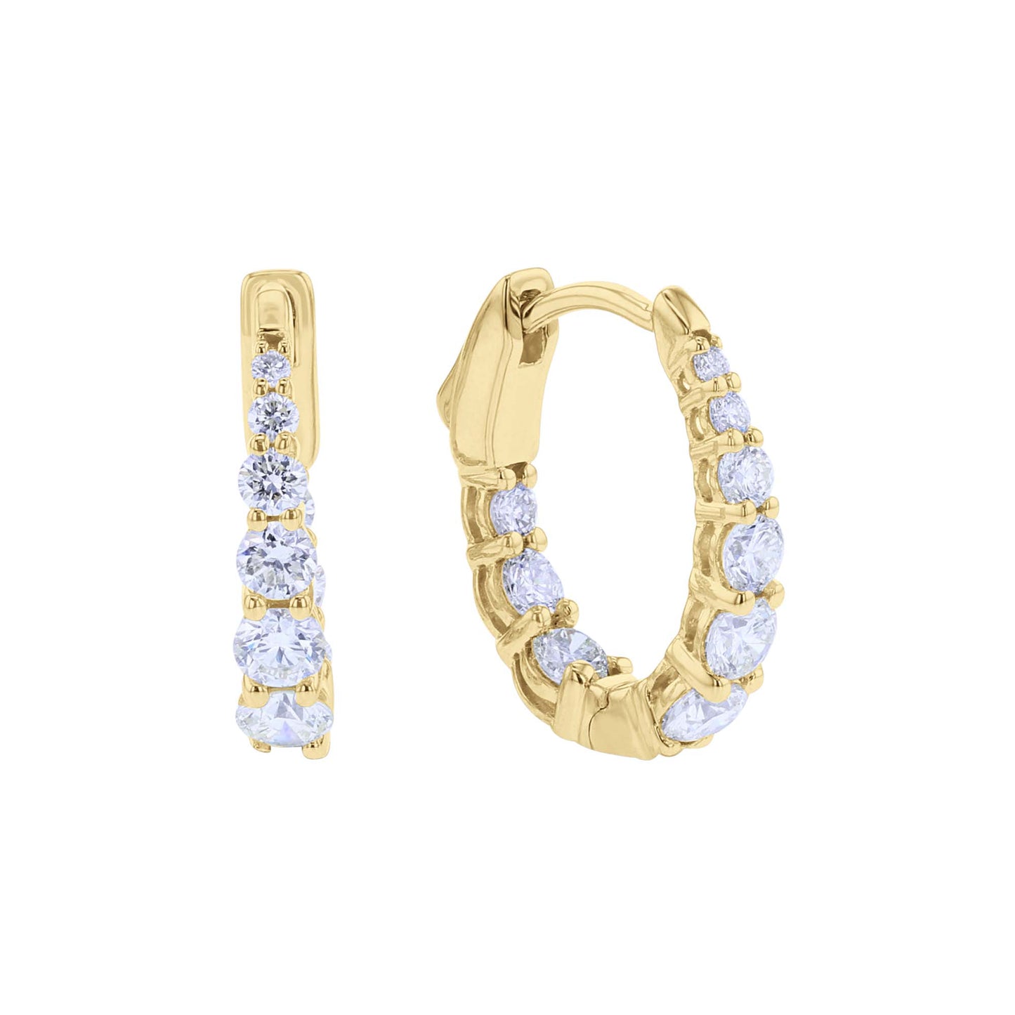 Heritage Diamond Hoop Earrings- 1ct
