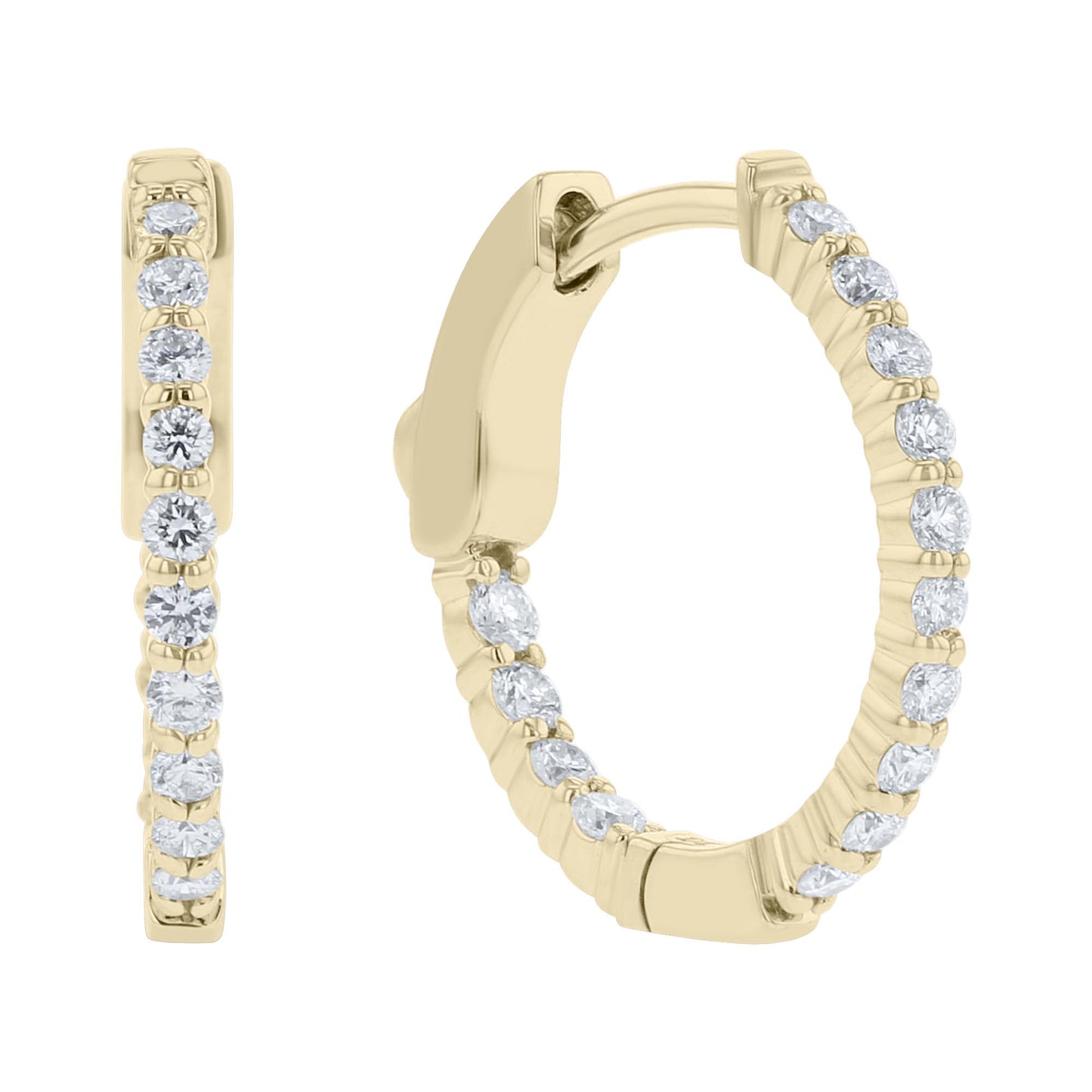 Ariel Inside Out Diamond Hoop Earrings- 1/2ct