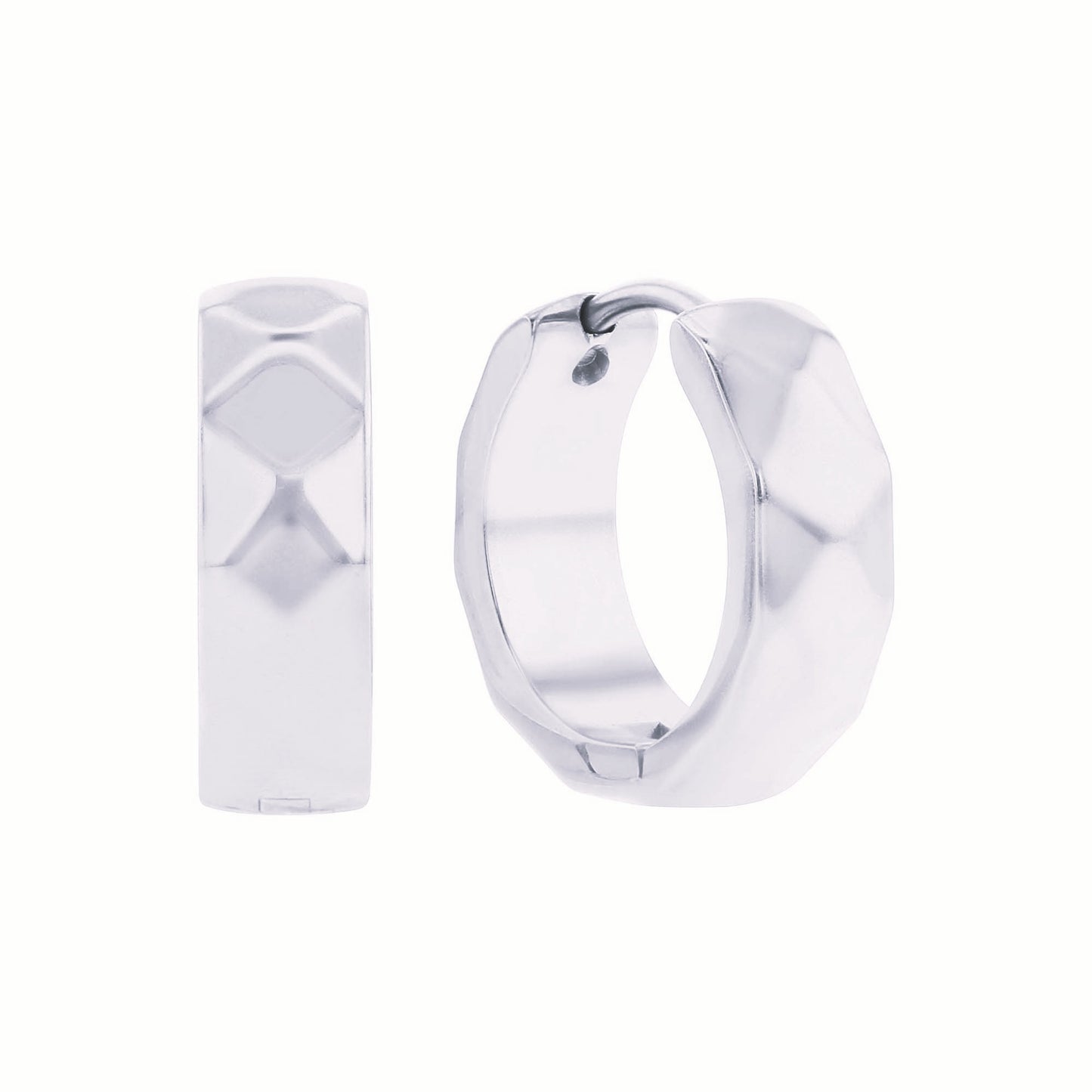 Elio Stainless Steel Hoop Earrings