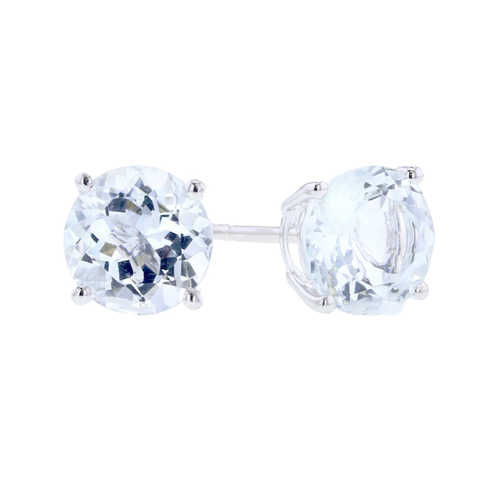 Moonlight Aquamarine Stud Earrings