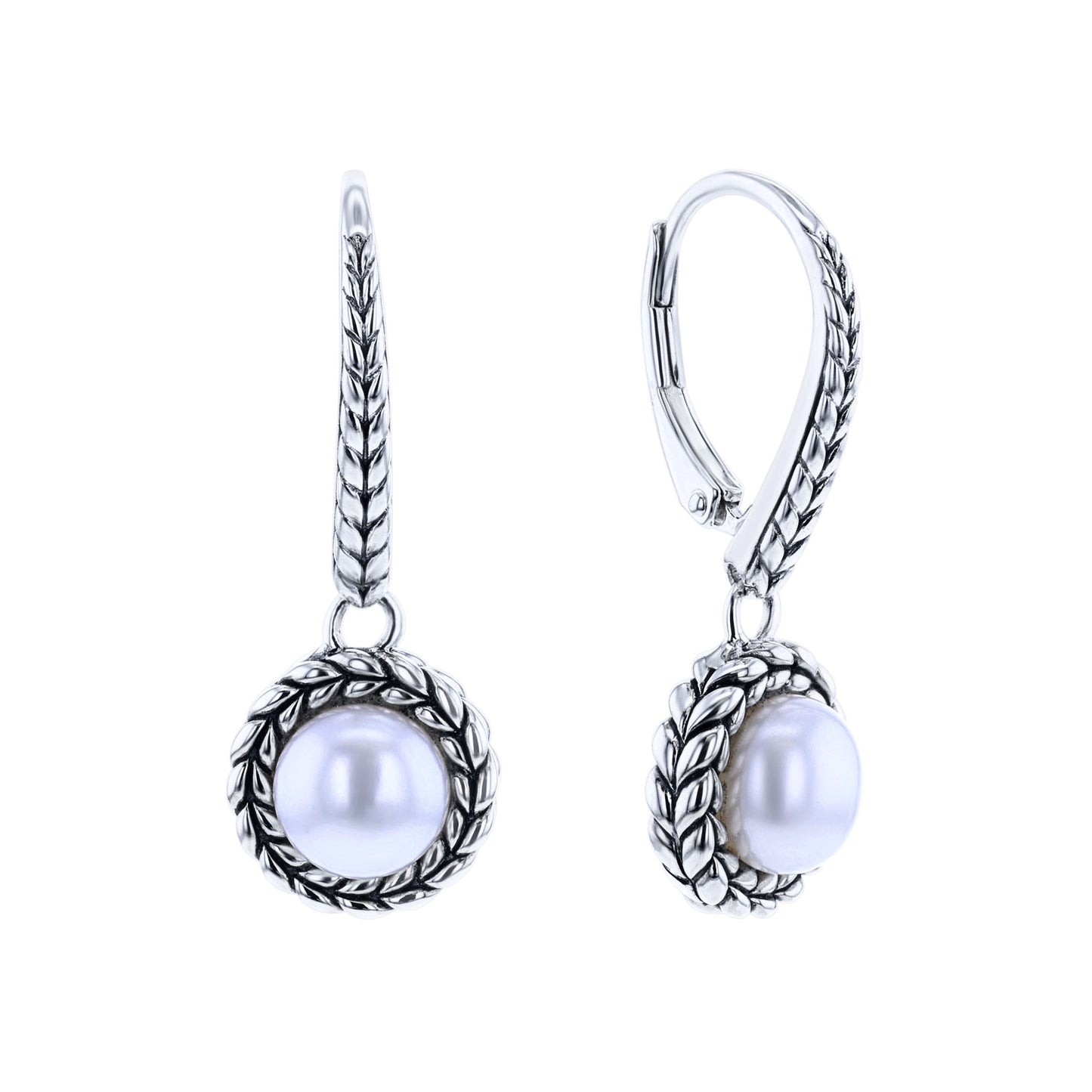 Treasure Pearl Silver Drop Earrings