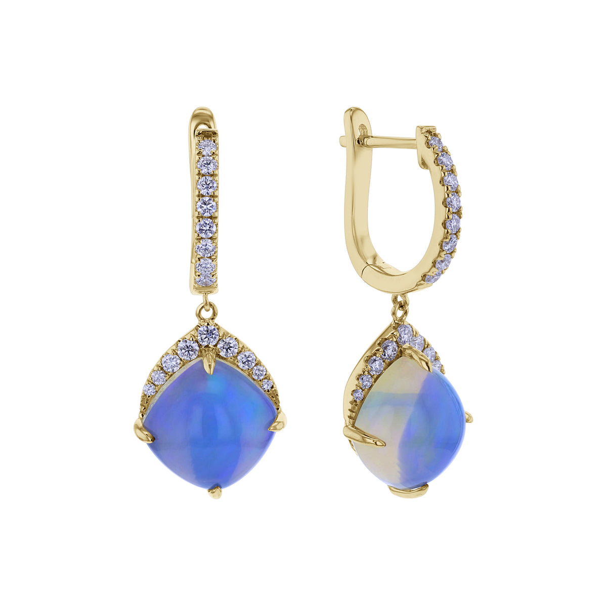 Shimmer Skies Opal & Diamond Drop Earrings