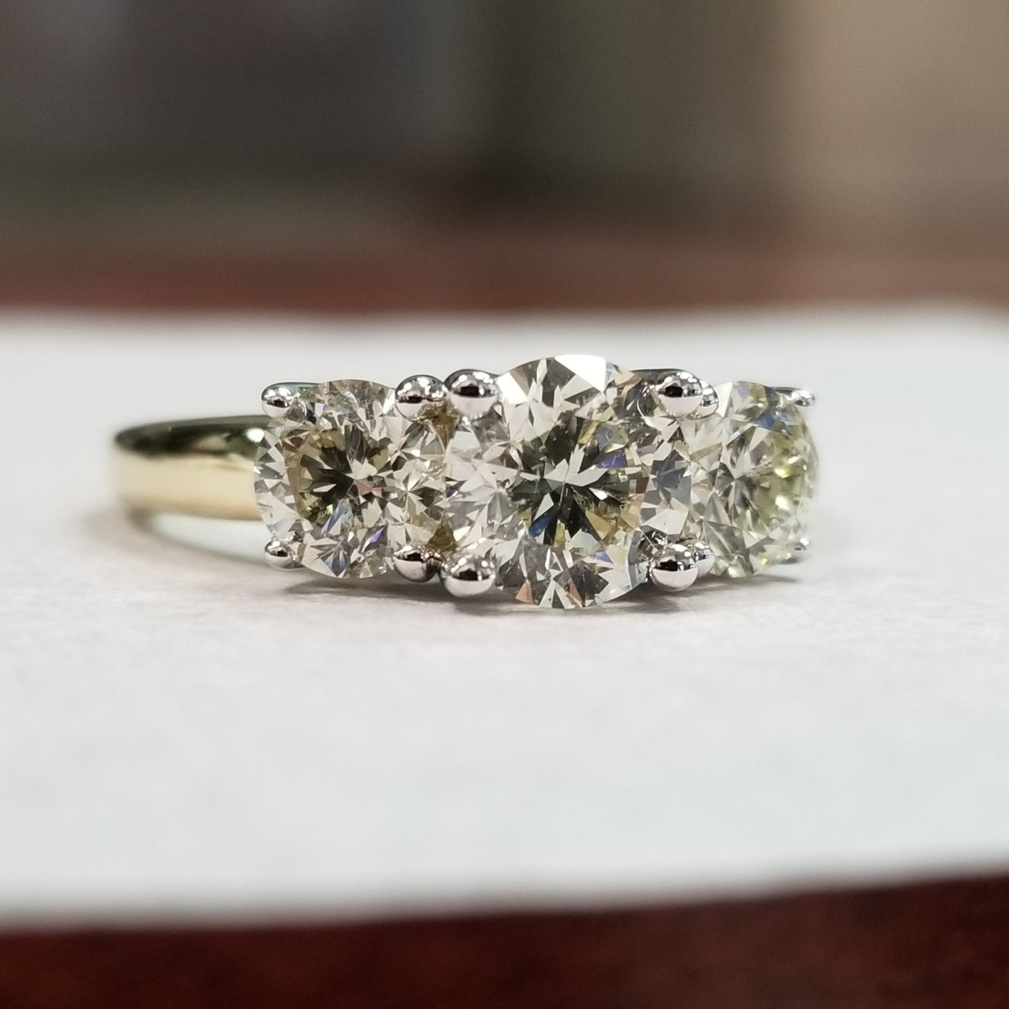 Classic Three Stone Ready for Love Diamond Engagement Ring 2Ct