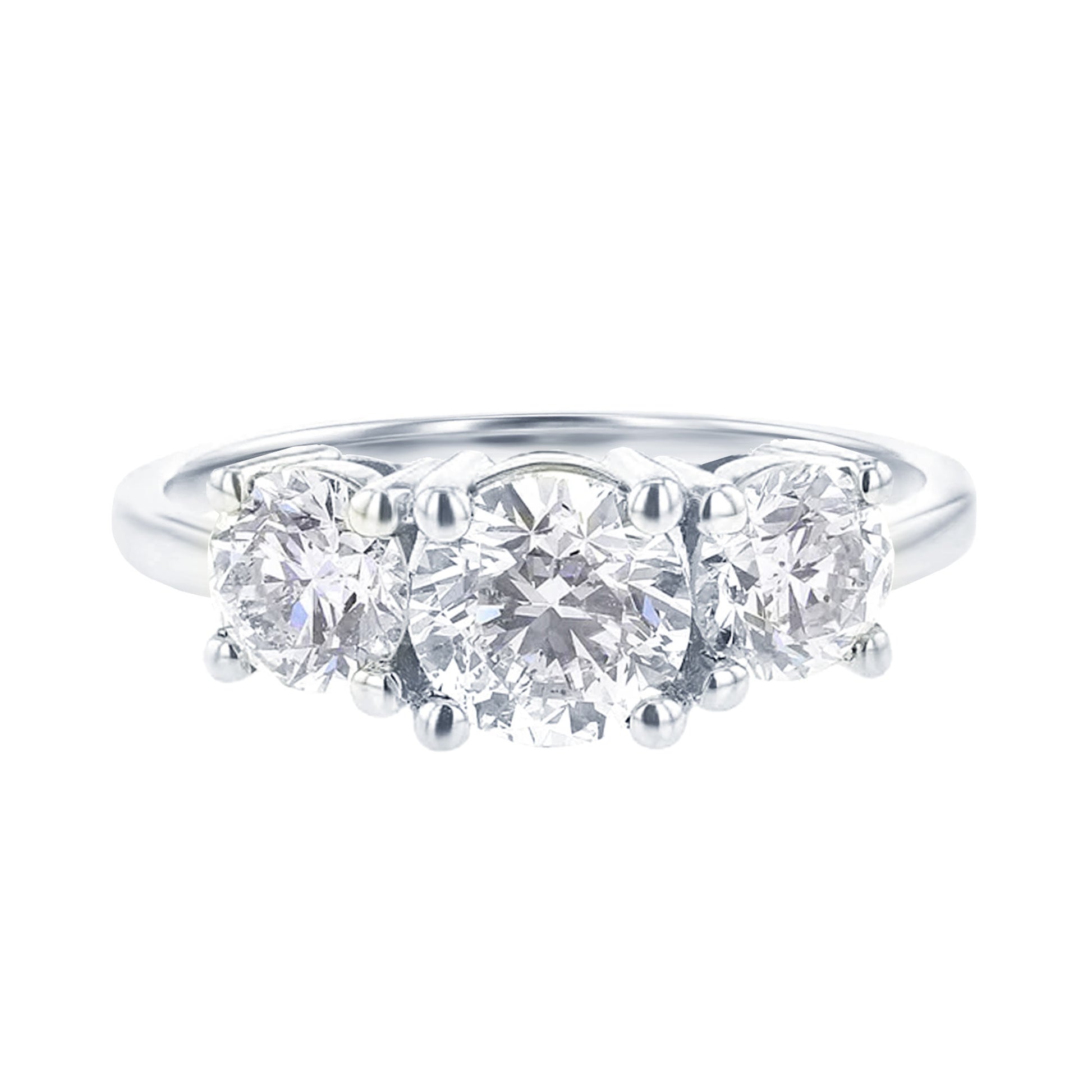 Classic Three Stone Ready for Love Diamond Engagement Ring 2Ct